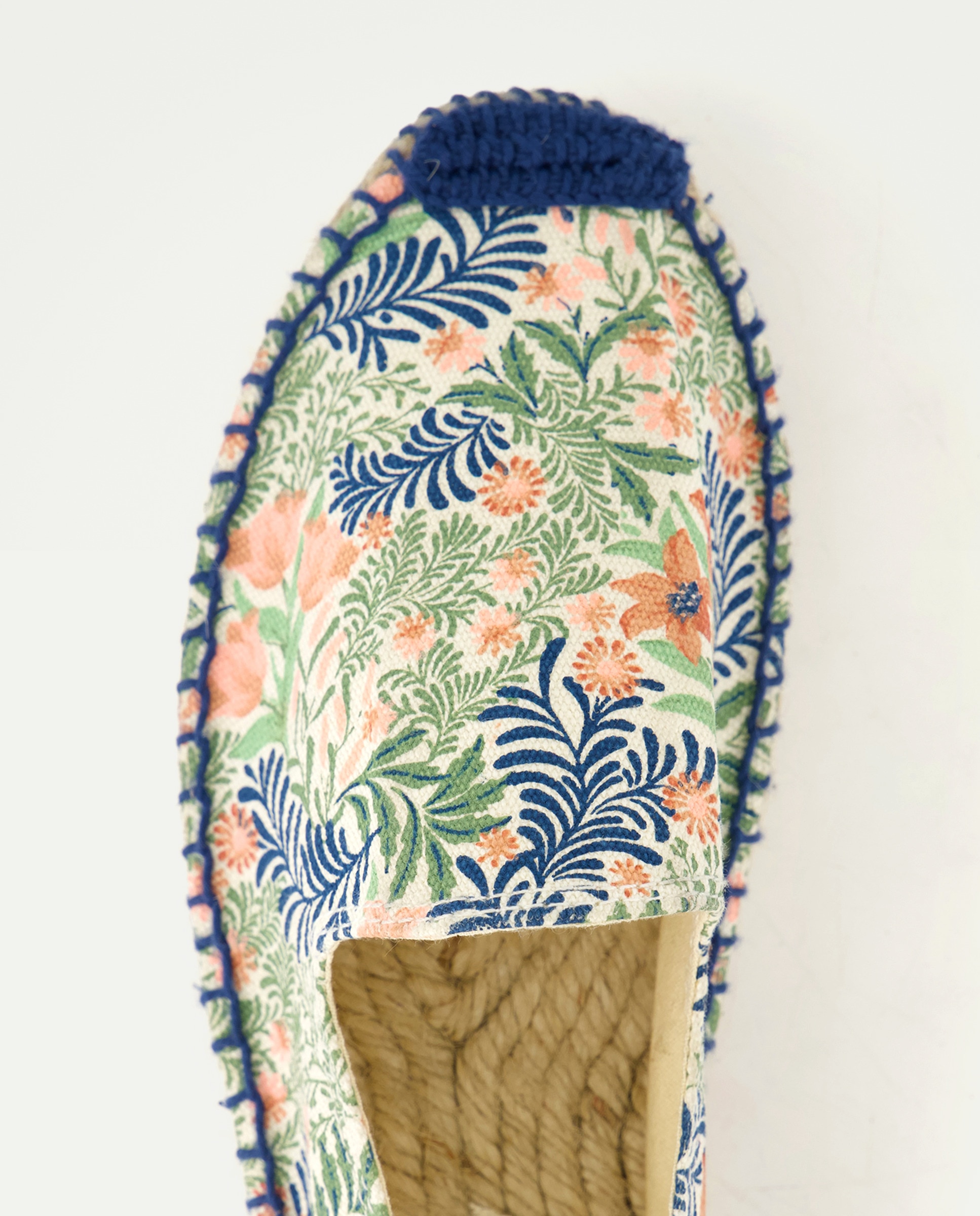 Alpargata de mujer plana estampada Azul-4