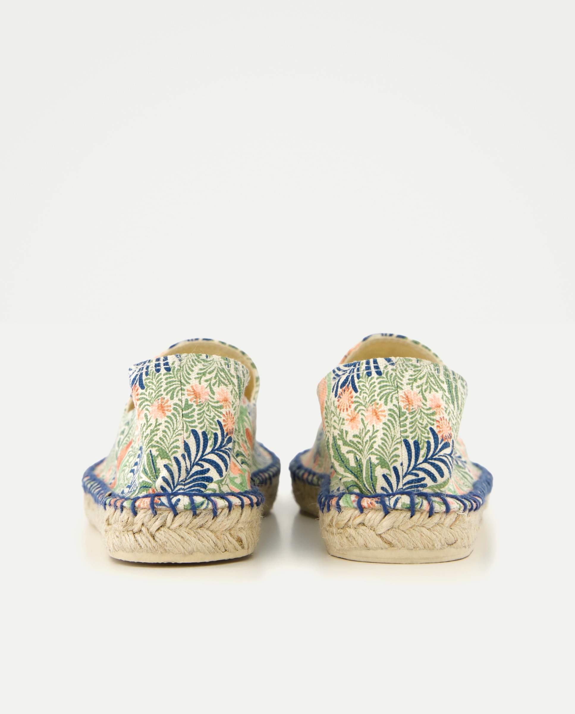 Alpargata de mujer plana estampada Azul-3