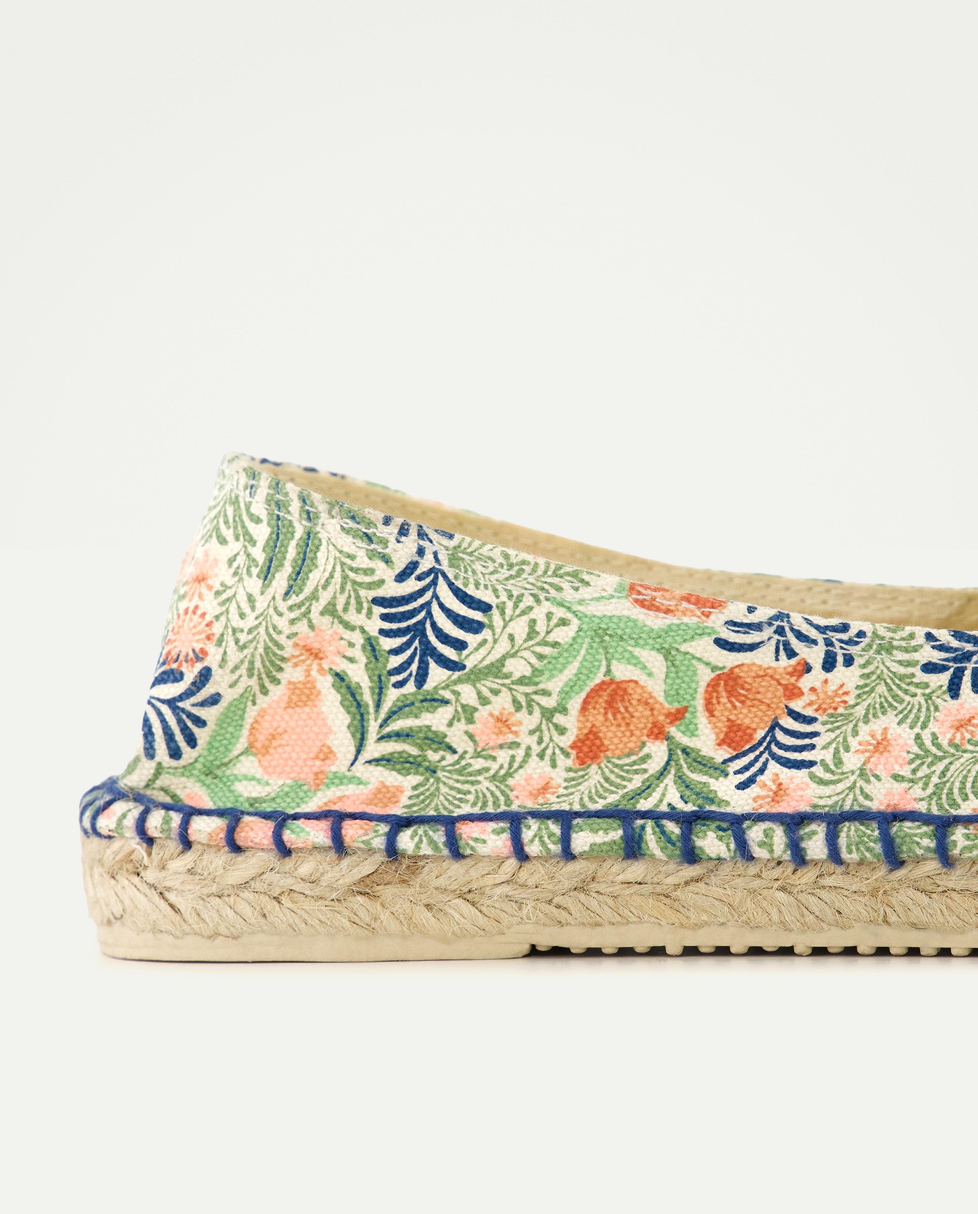 Alpargata de mujer plana estampada Azul-5