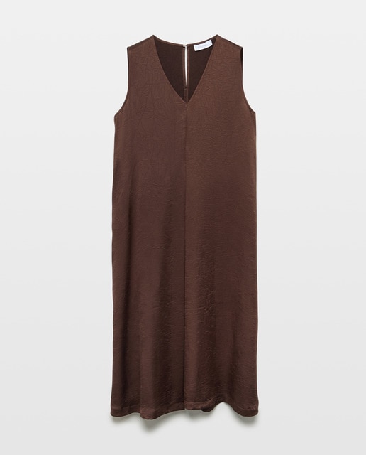 Imagem 0 de Vestido Comprido de Cetim Crinkle