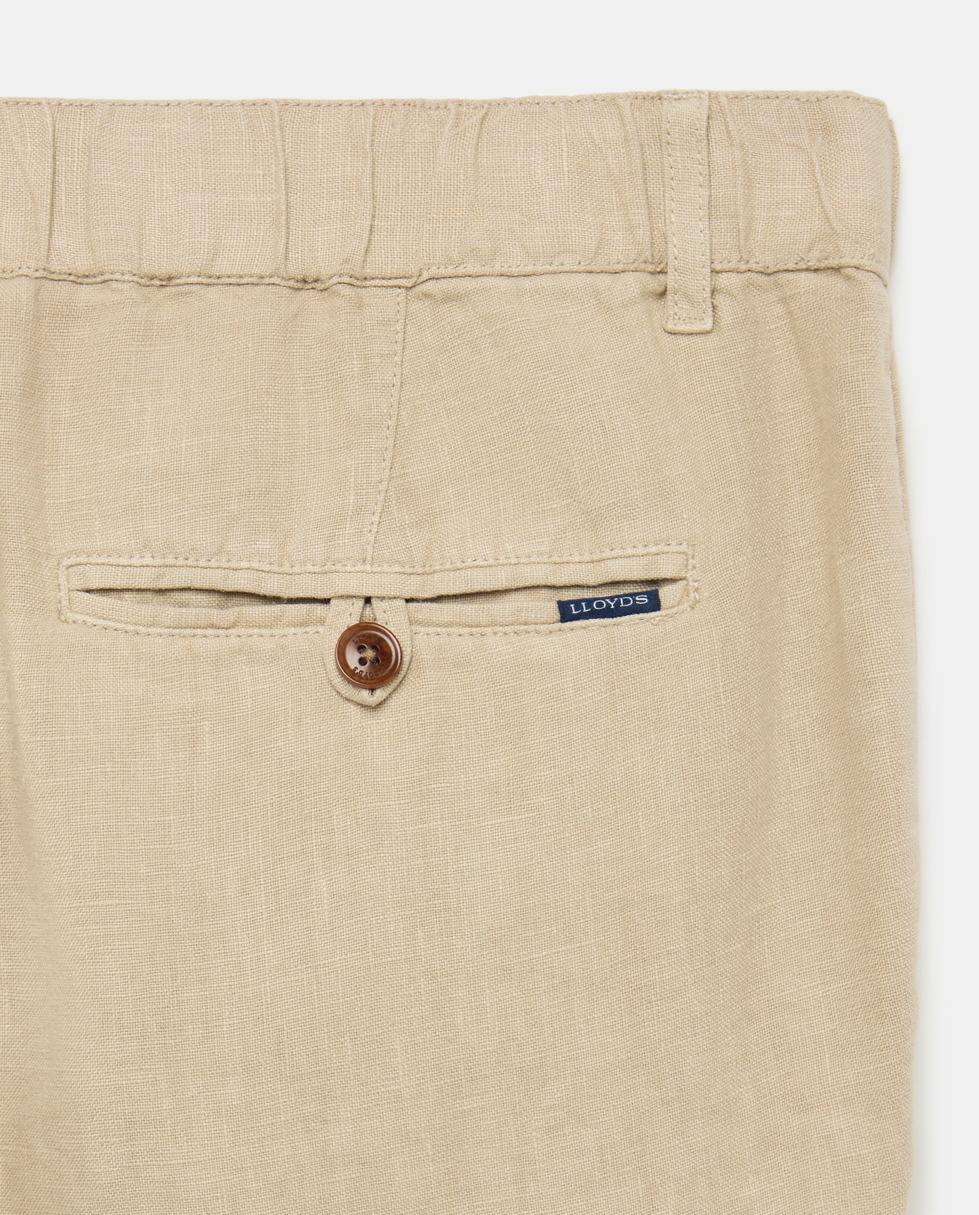 Calças Cargo de Linho Caqui-5