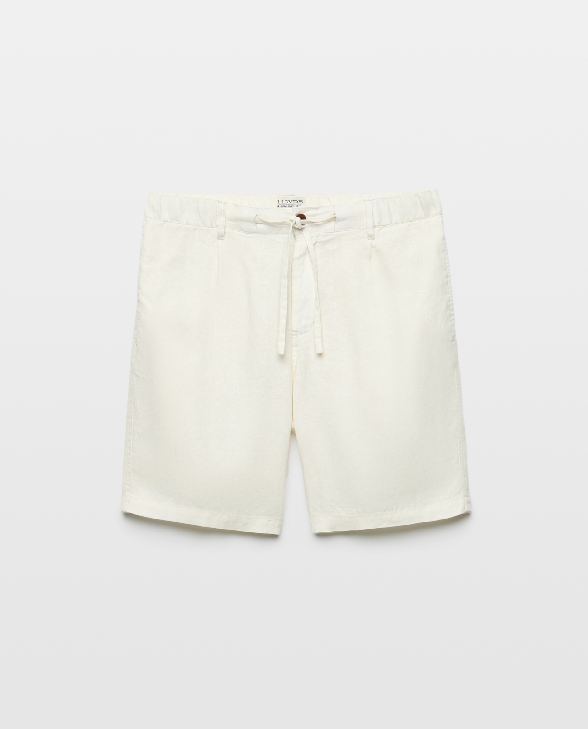 Bermudas de Linho com Cordão Cru-4