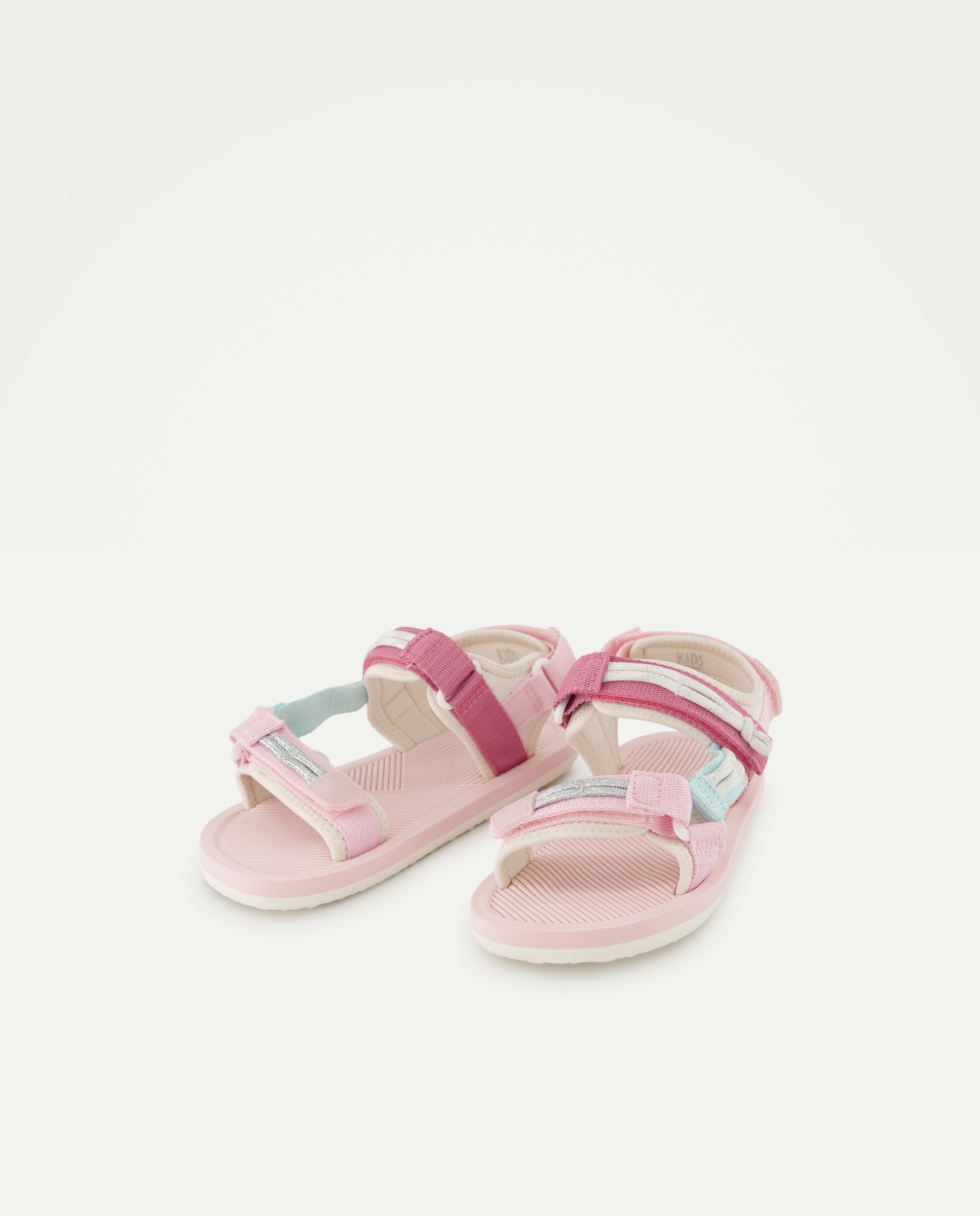 Sandálias com Velcro e Cordas 200 Rosa-2