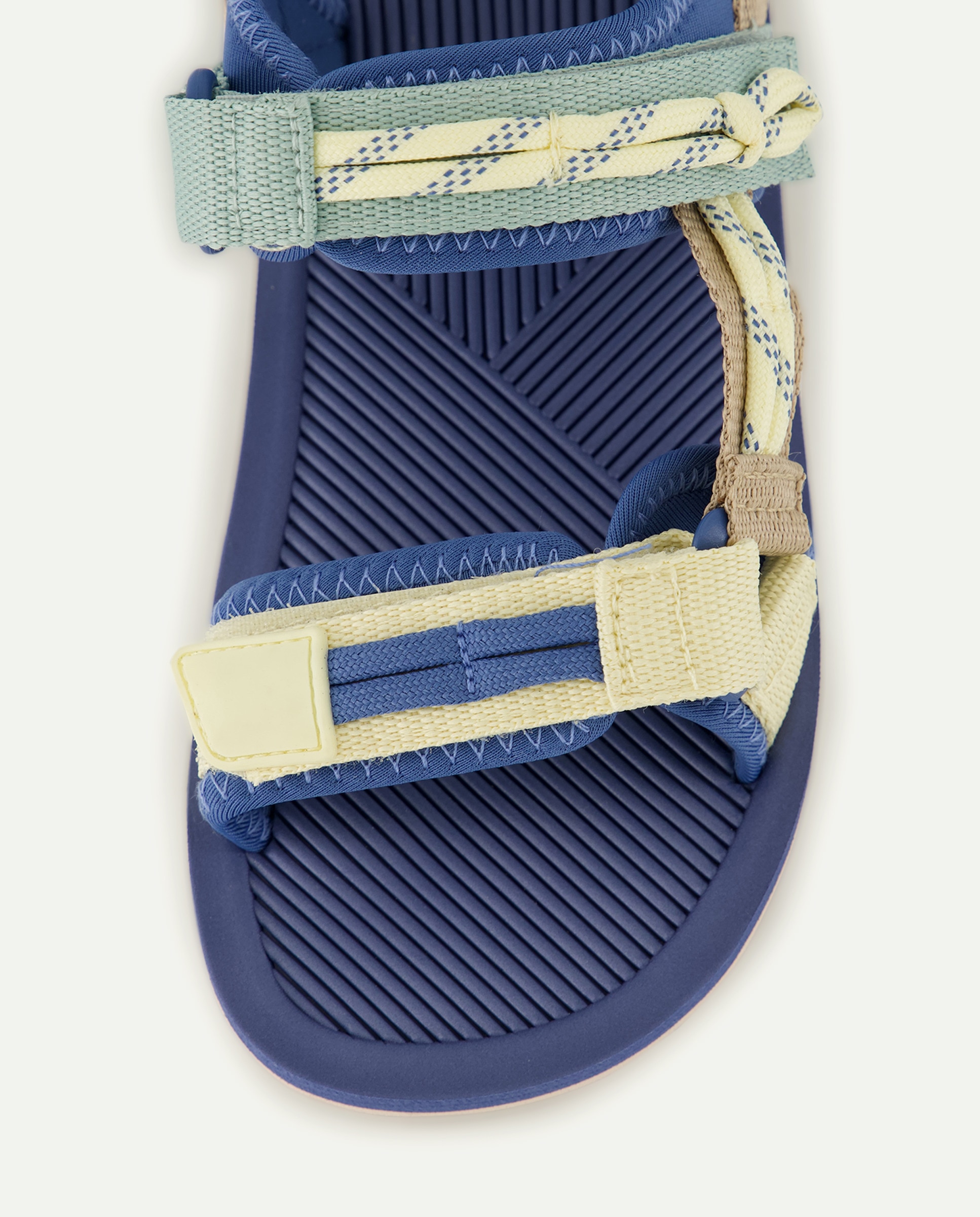 Sandálias com Velcros e Cordas 400 Azul-5