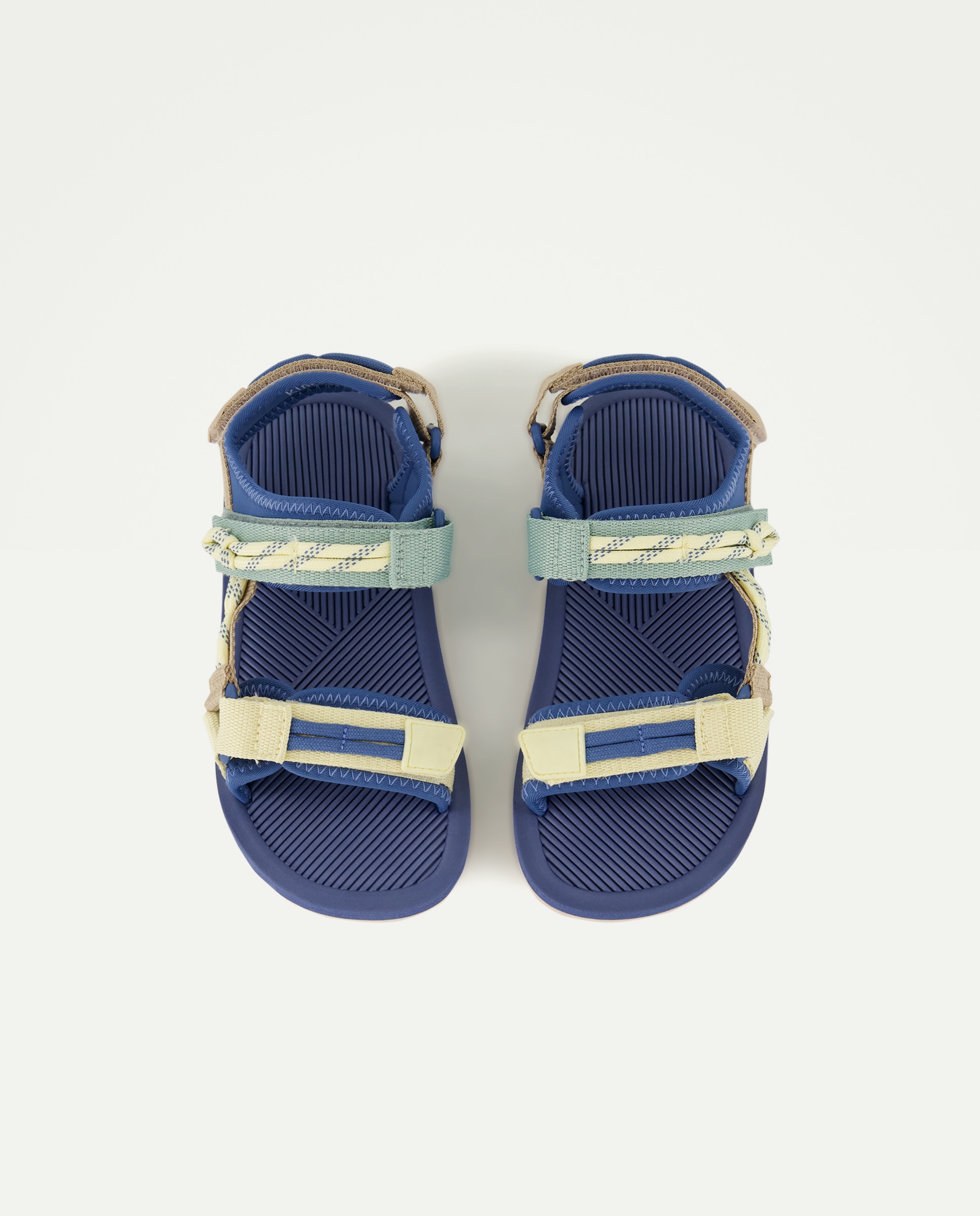 Sandálias com Velcros e Cordas 400 Azul-4