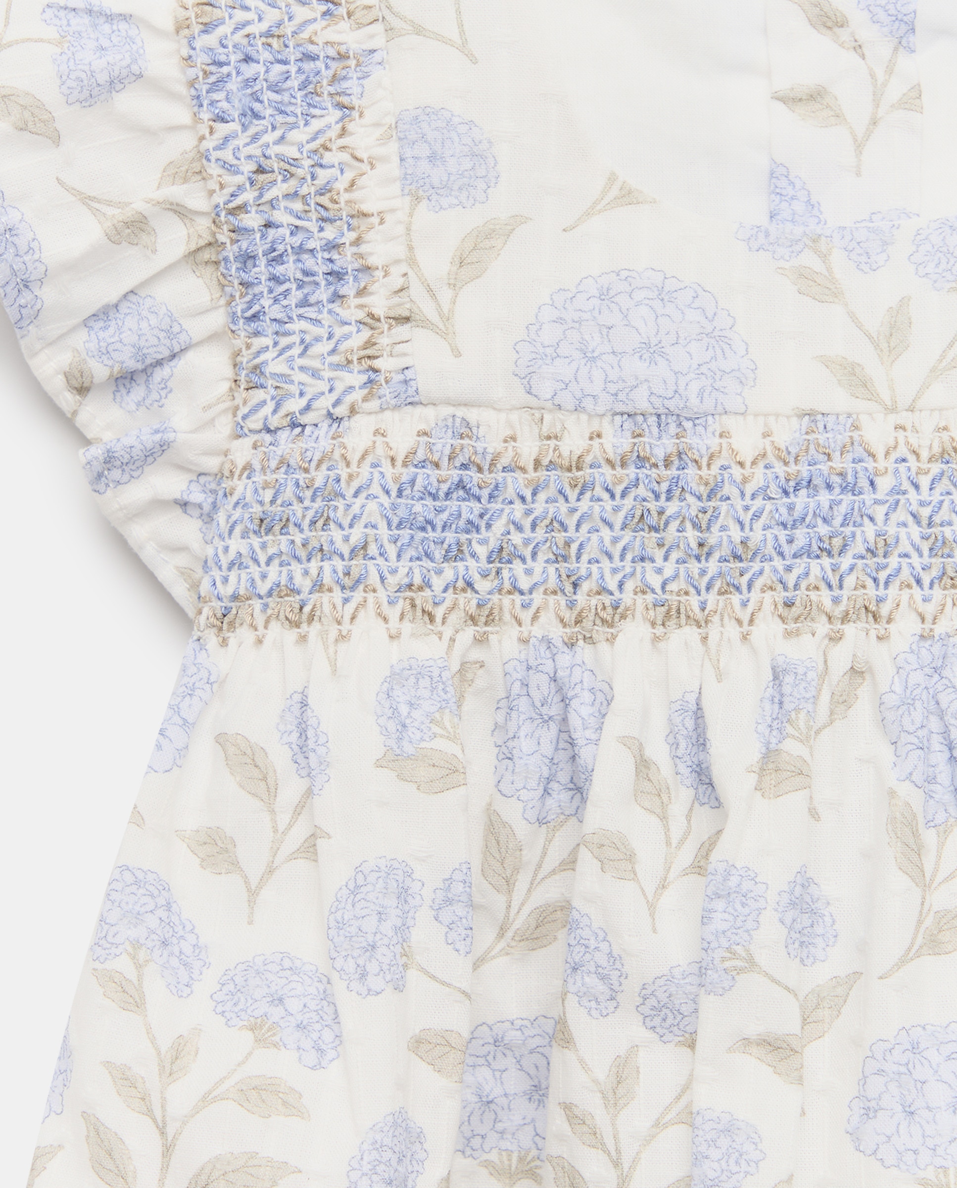 Vestido de Bebé sem Mangas e com Estampados Azul-3