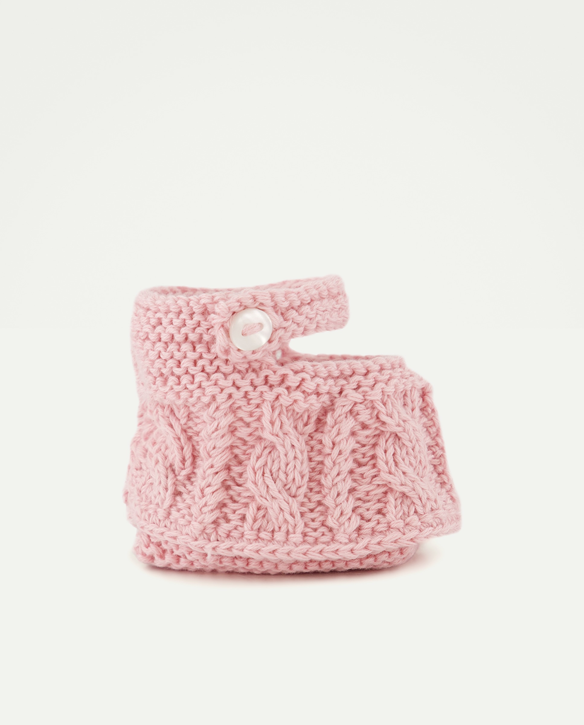 Sapatos de Presilha de Bebé com Malha do Cabo 200 Rosa-1