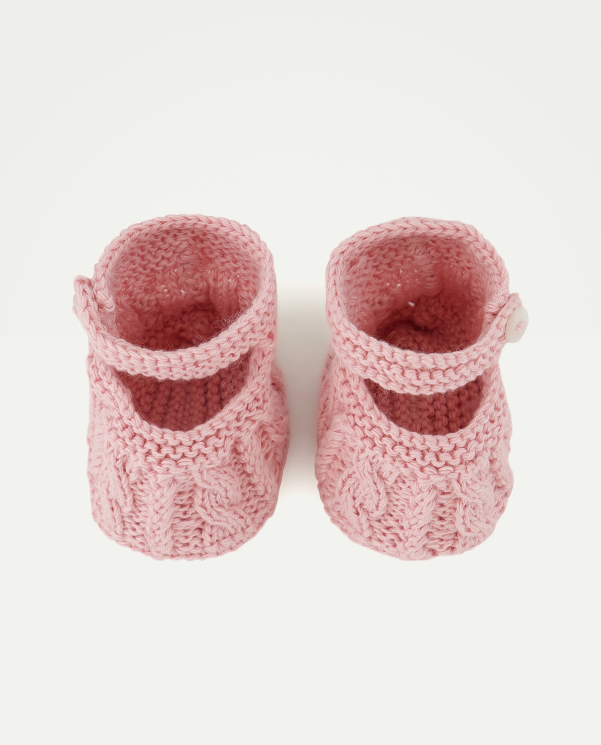 Sapatos de Presilha de Bebé com Malha do Cabo 200 Rosa-4