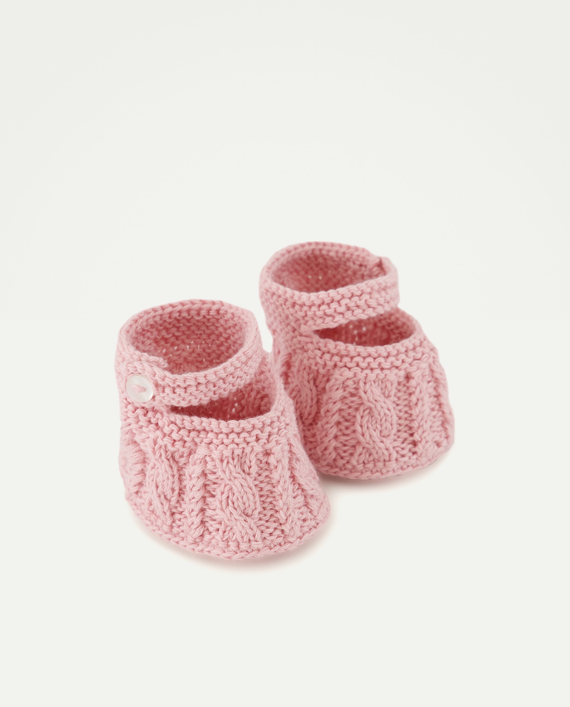 Sapatos de Presilha de Bebé com Malha do Cabo 200 Rosa-5