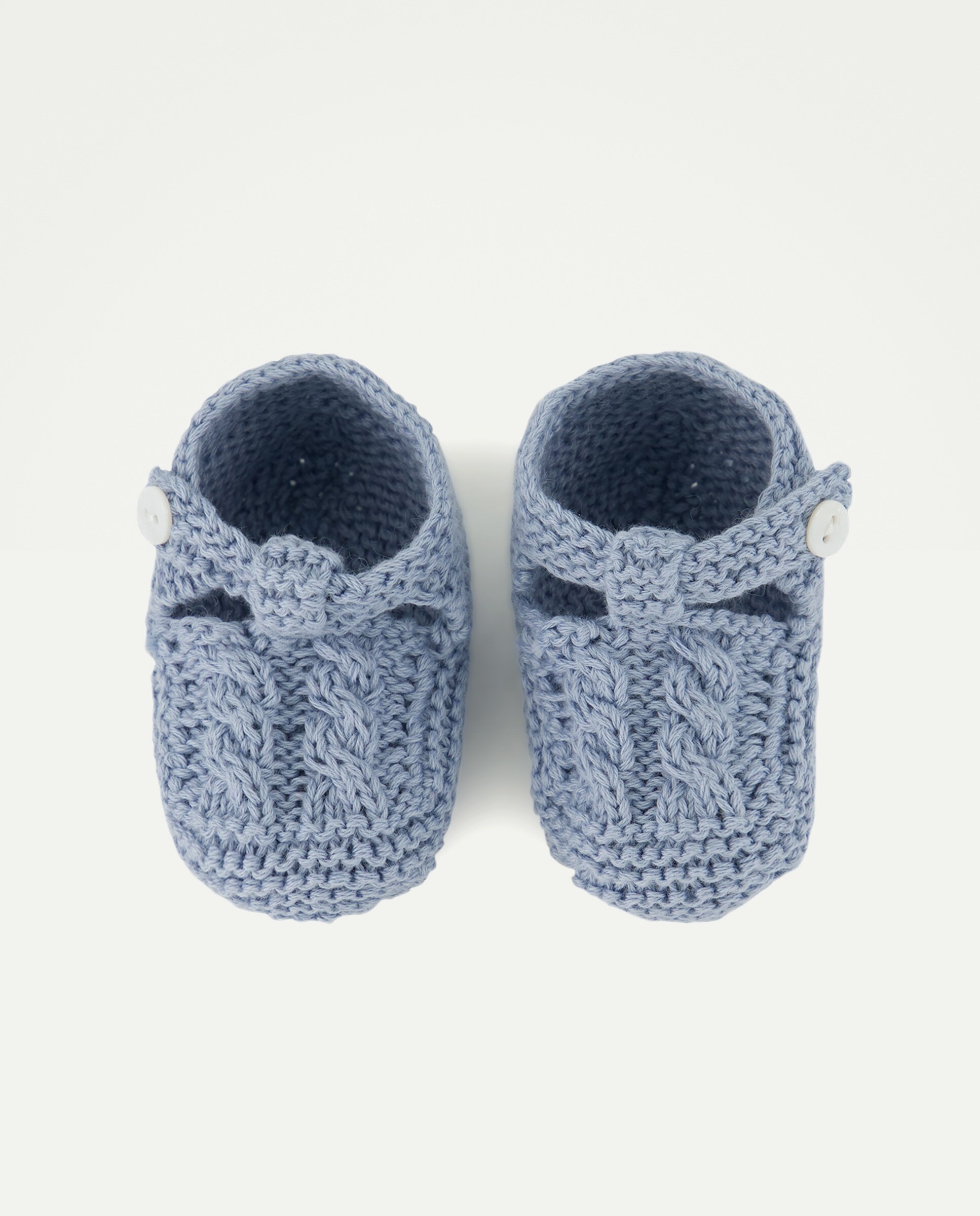 Sapatos de Presilha de Bebé com Malha do Cabo 400 Azul-4