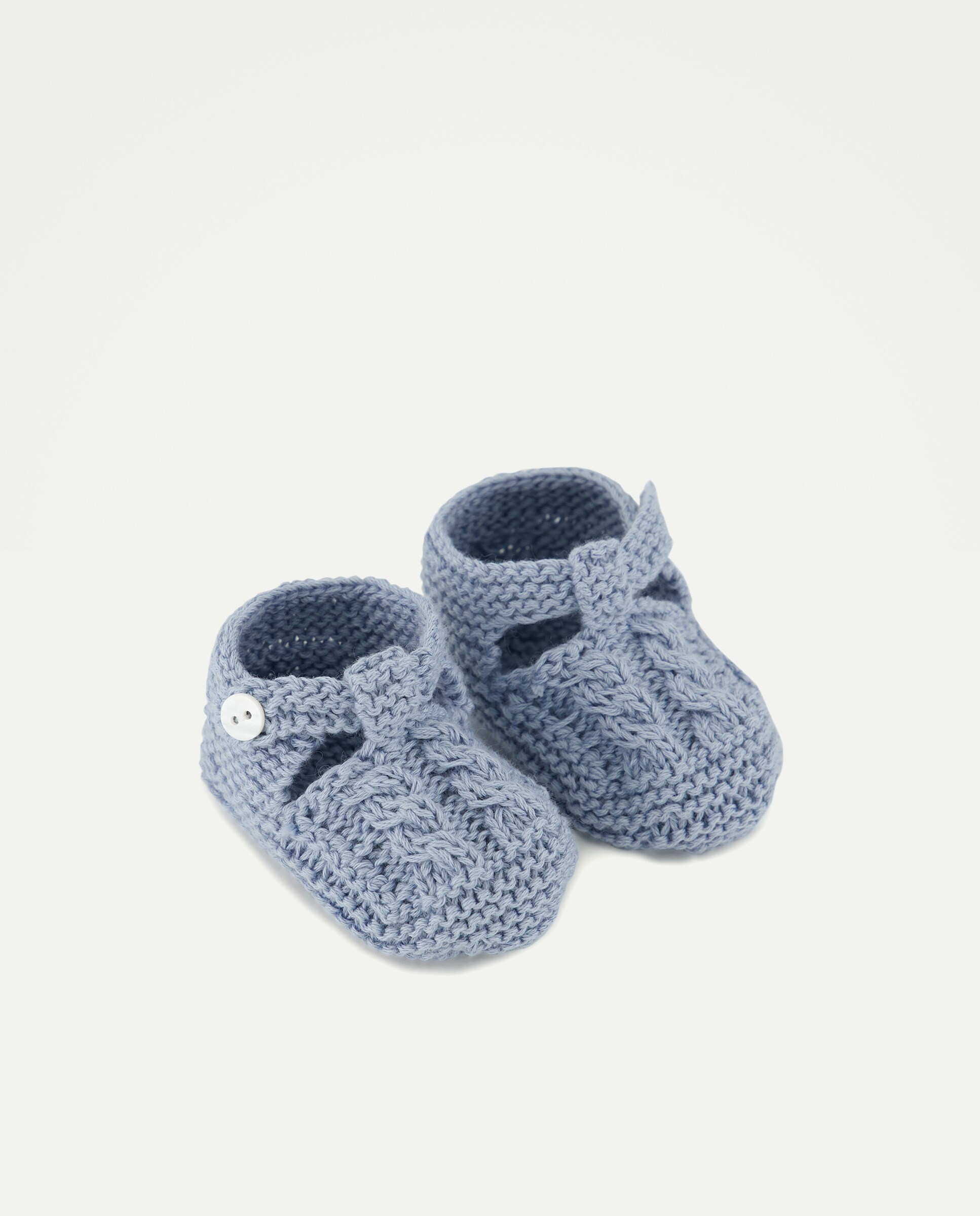 Sapatos de Presilha de Bebé com Malha do Cabo 400 Azul-2