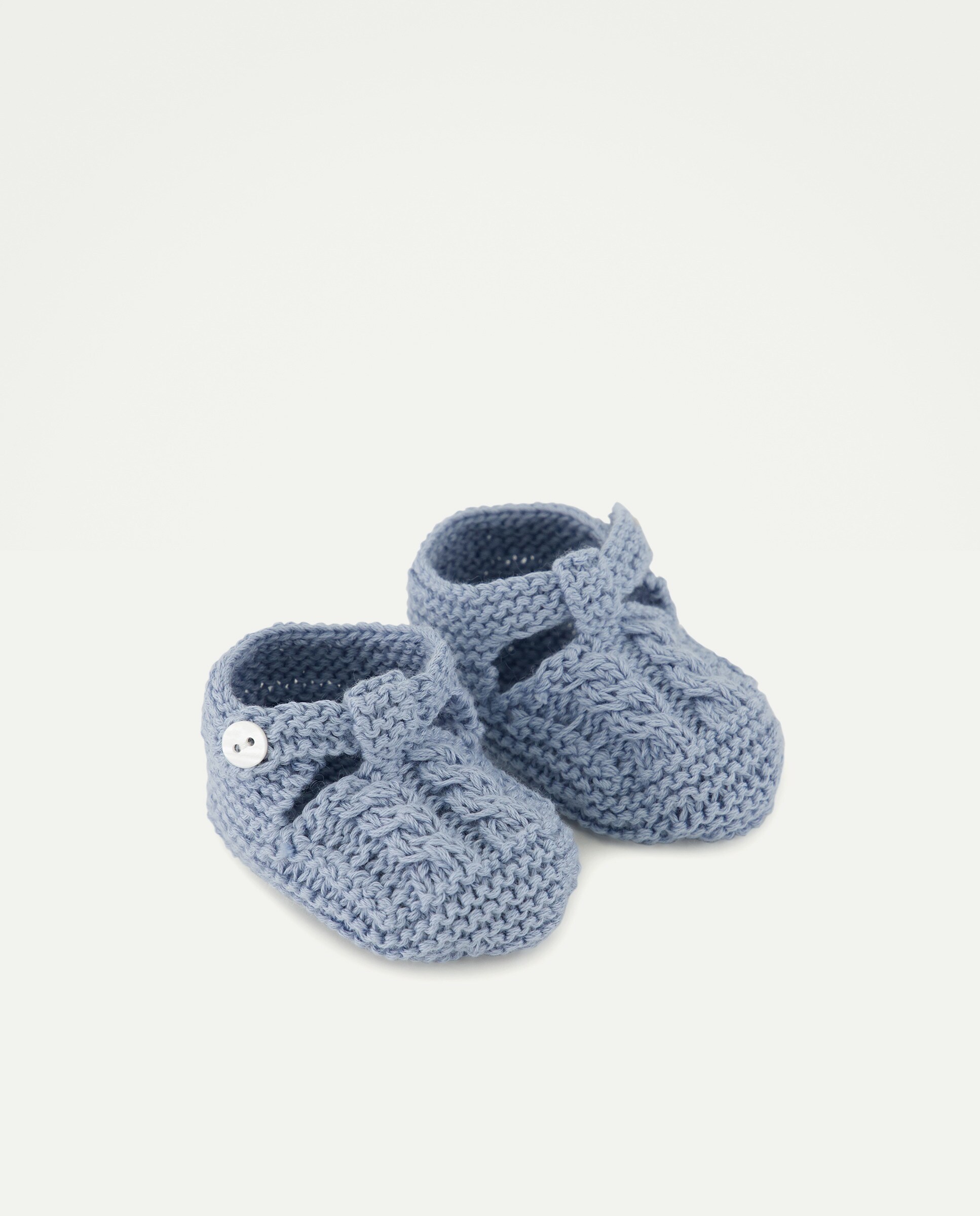 Sapatos de Presilha de Bebé com Malha do Cabo 400 Azul-5