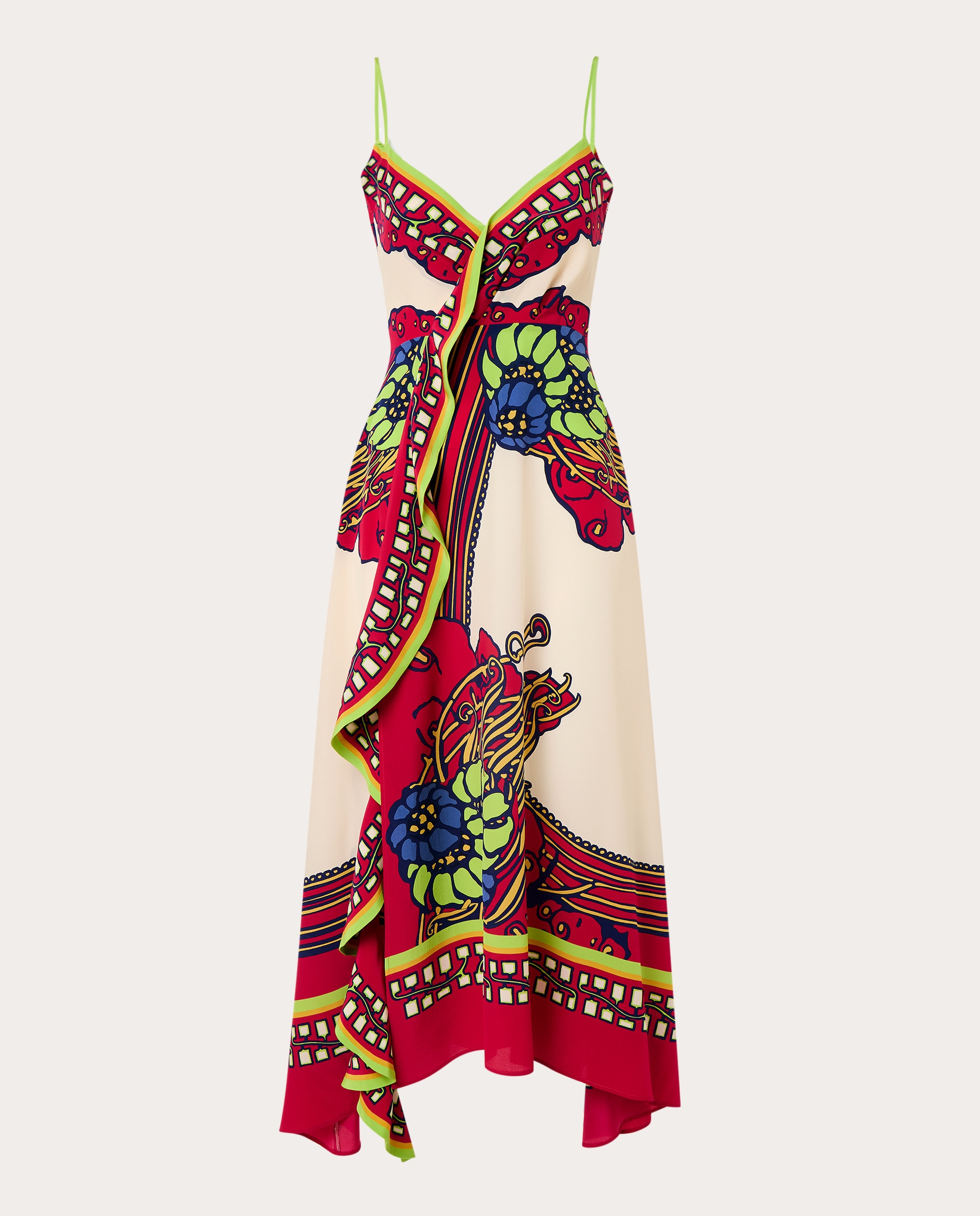 Imagen 0 de Vestido midi Turn Around de seda Rosa