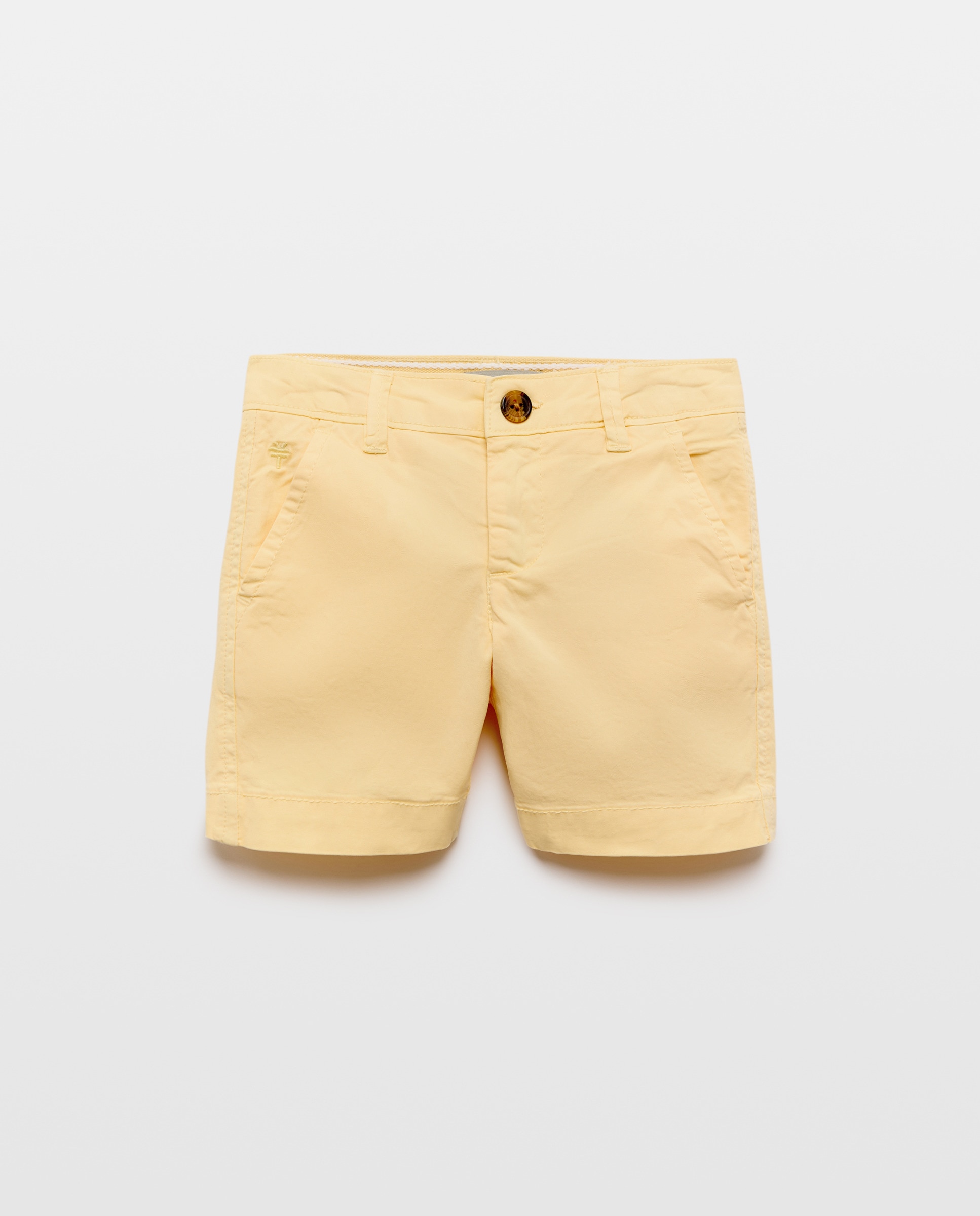 Bermudas Chino Desportivas Amarelo palha-1