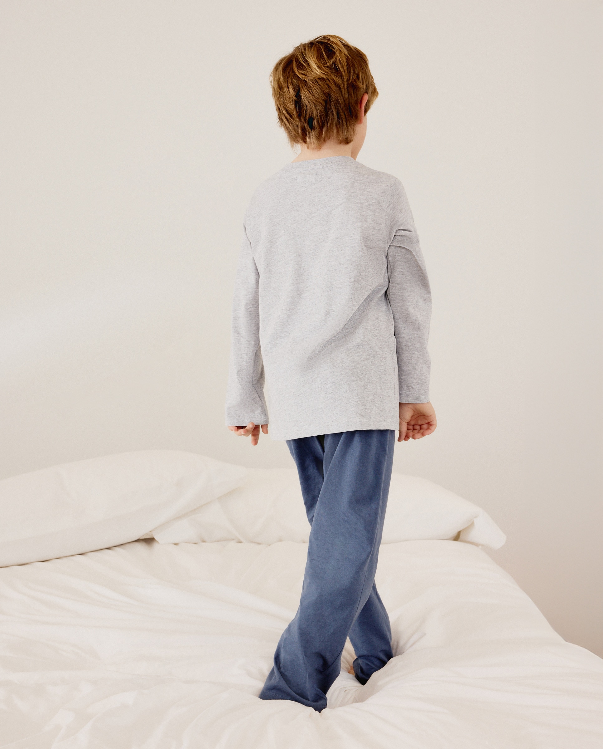 Pijama de Malha com Estampado de Fantasia Cotton Juice Cinzento-3