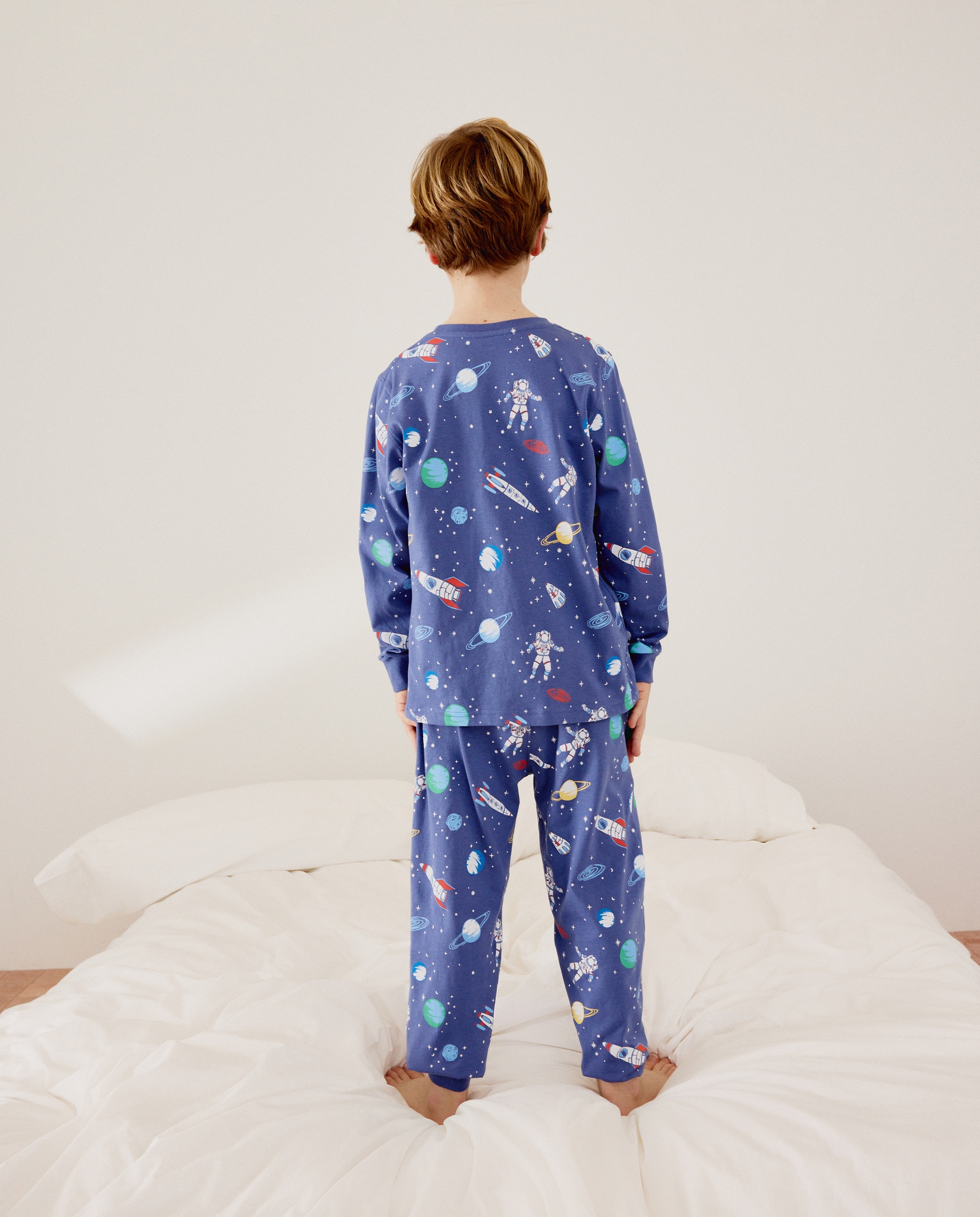 Pijama de Malha com Estampado de Fantasia Azul-marinho-4