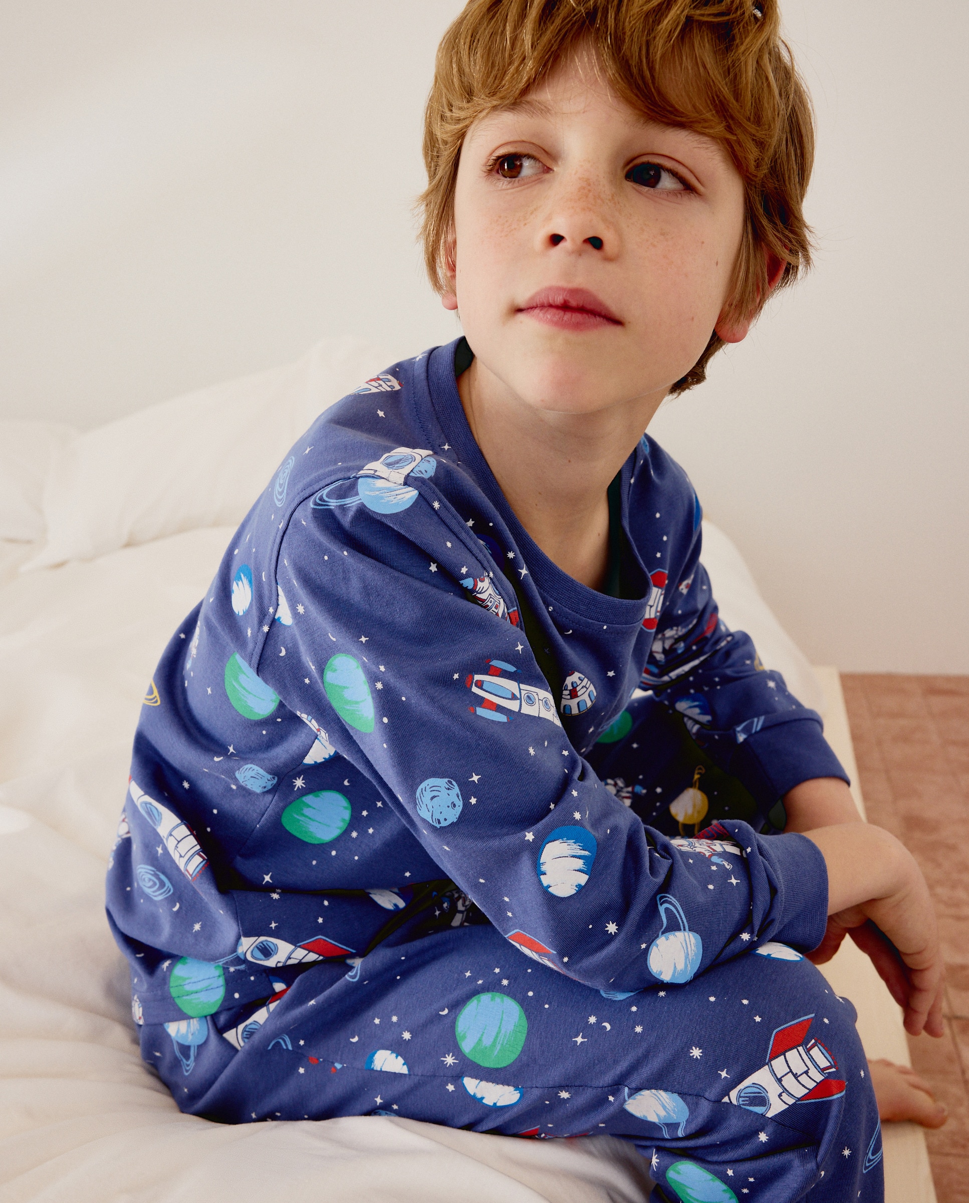 Pijama de Malha com Estampado de Fantasia Azul-marinho-2