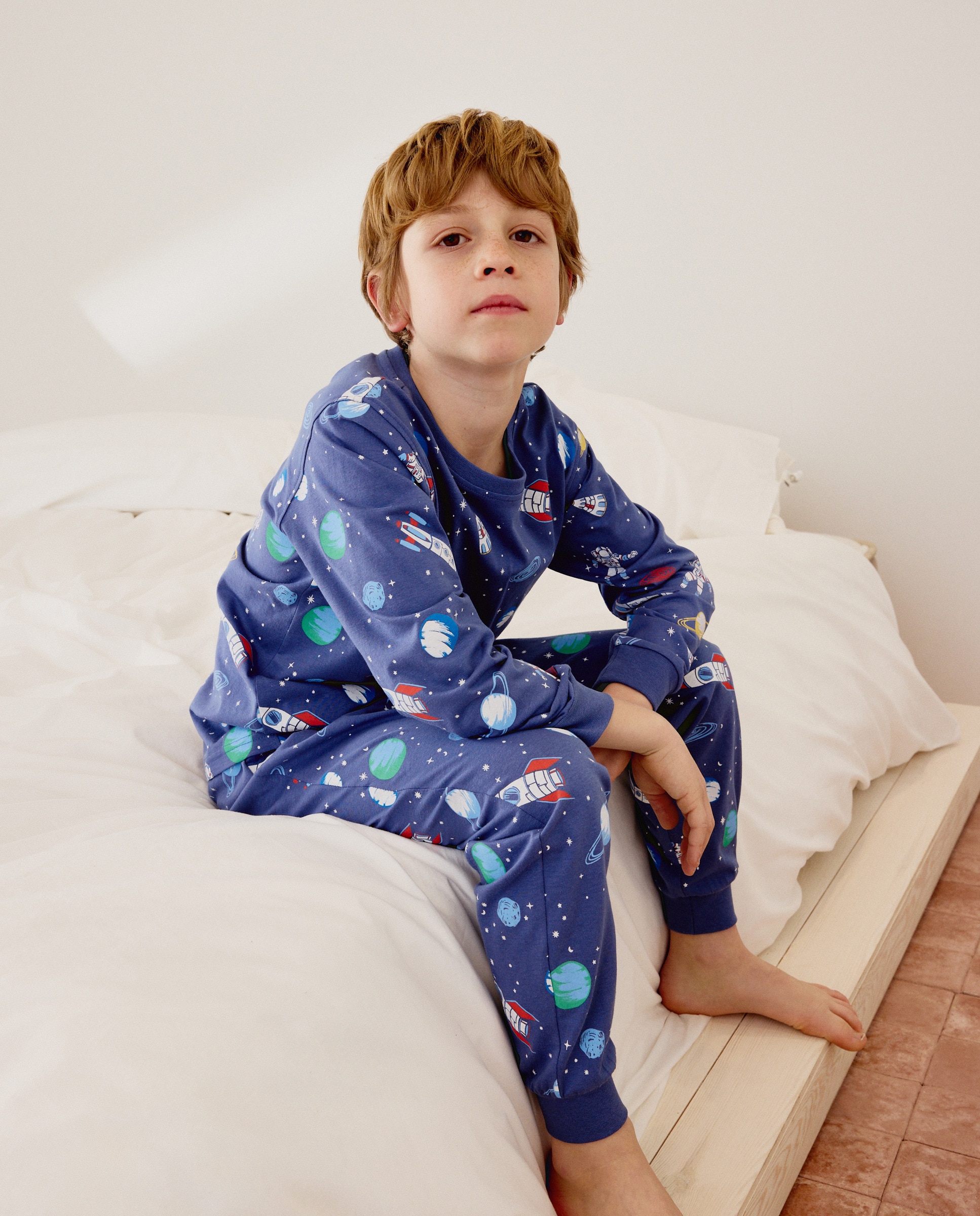 Pijama de Malha com Estampado de Fantasia Azul-marinho-3