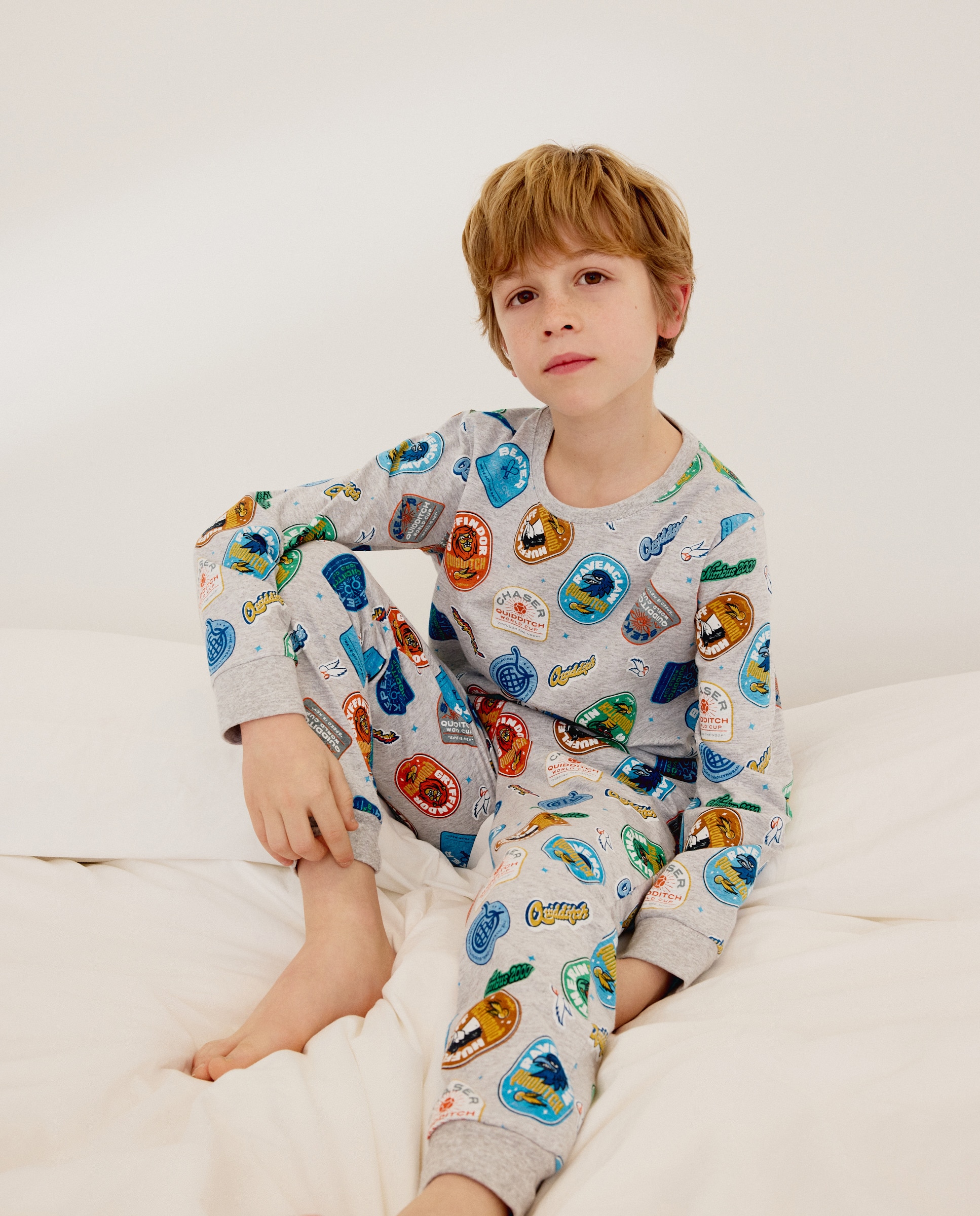 Pijama Comprido de Malha Harry Potter Cotton Juice Cinzento-1