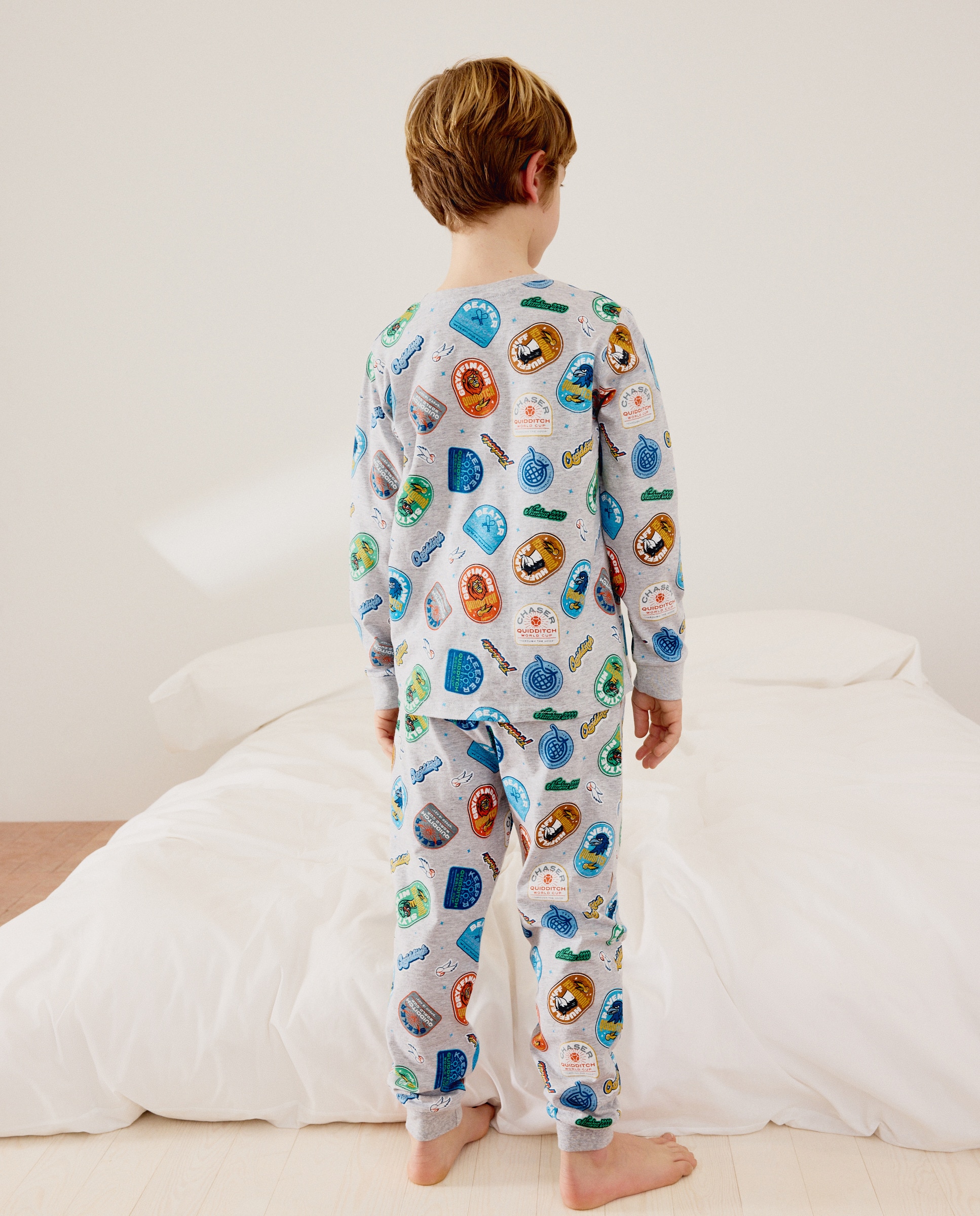 Pijama Comprido de Malha Harry Potter Cotton Juice Cinzento-3