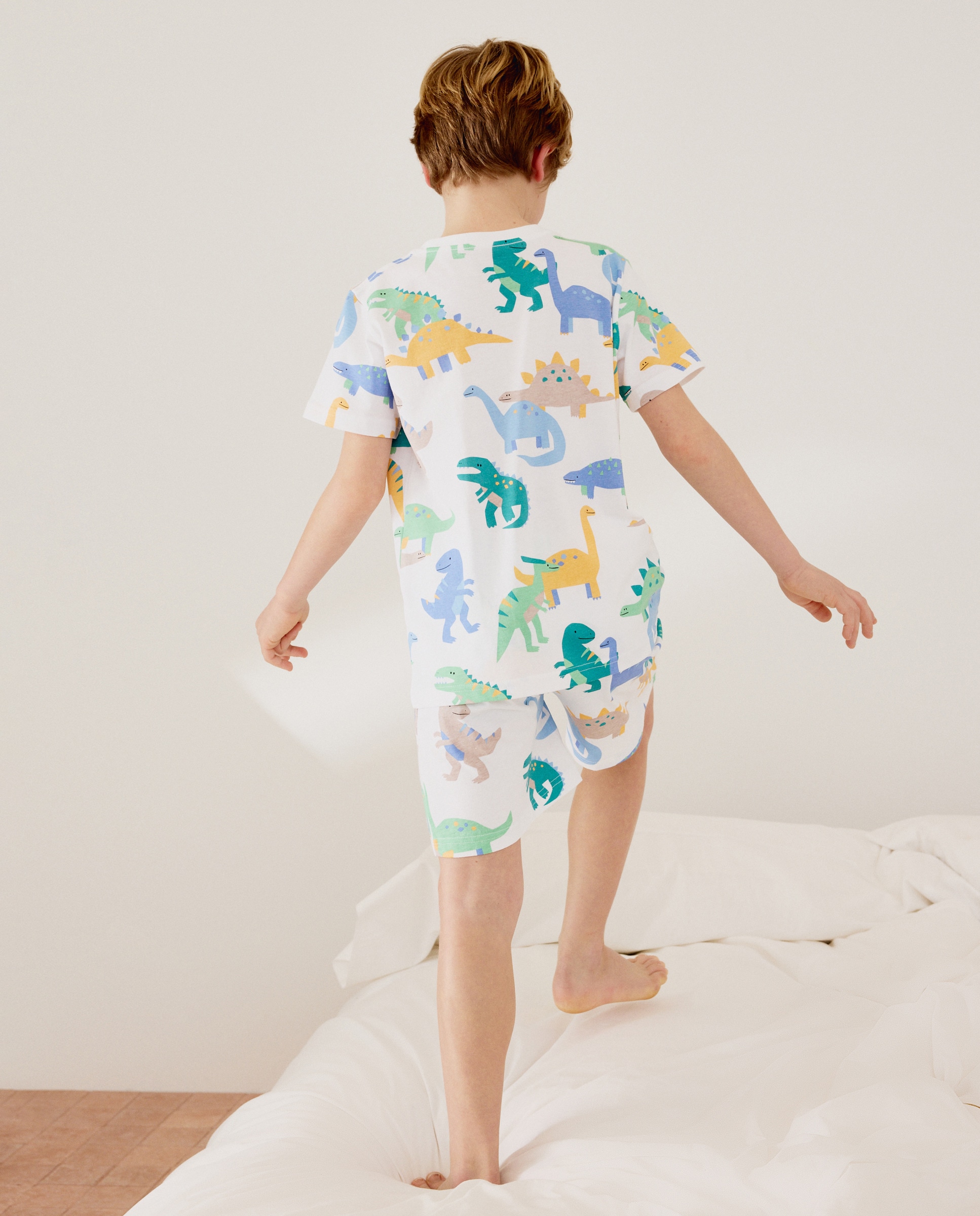 Pijama de Malha Curto com Estampado de Fantasia Cotton Juice Branco-3