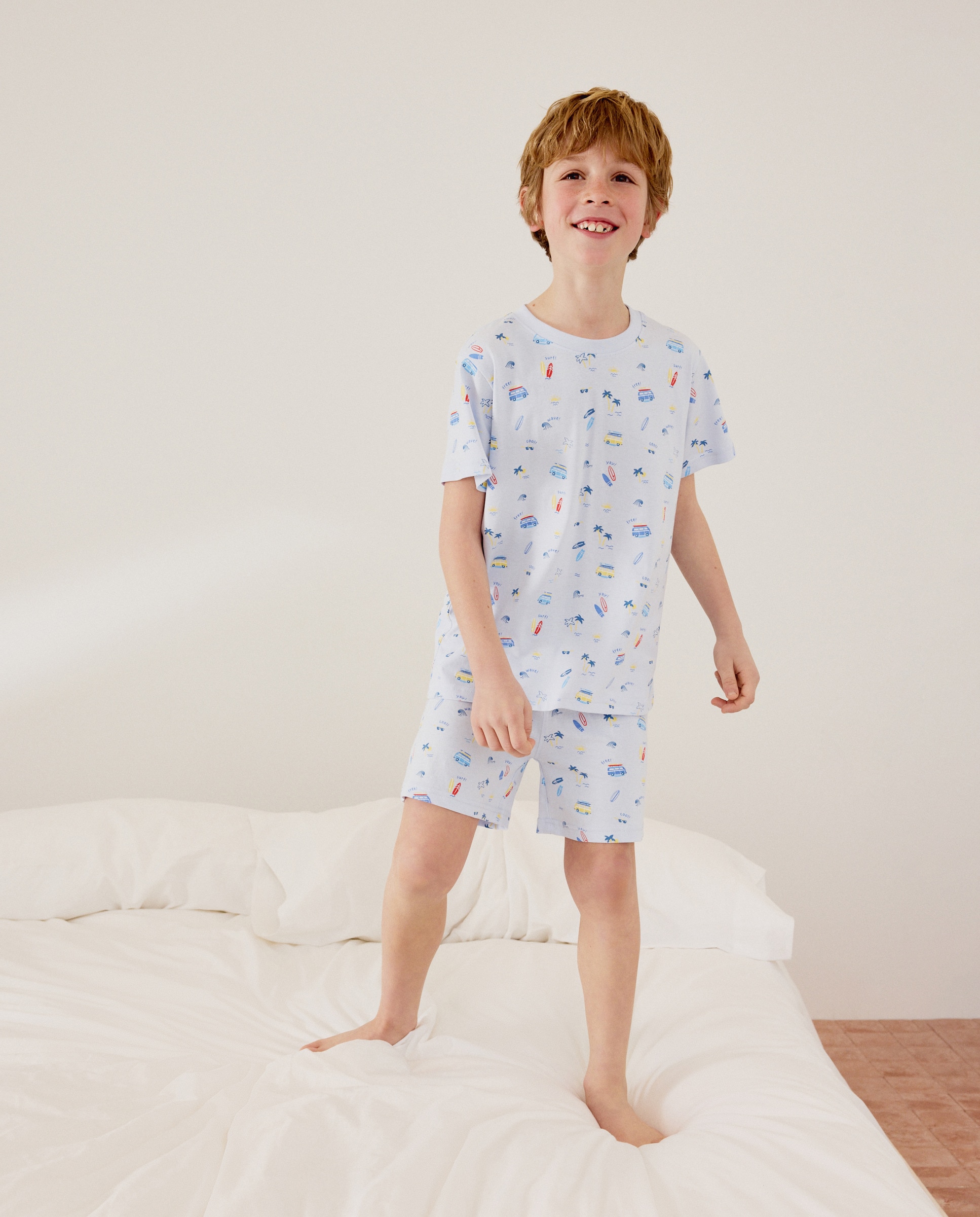 Pijama Curto com Estampado de Fantasia Cotton Juice Azul-marinho-2