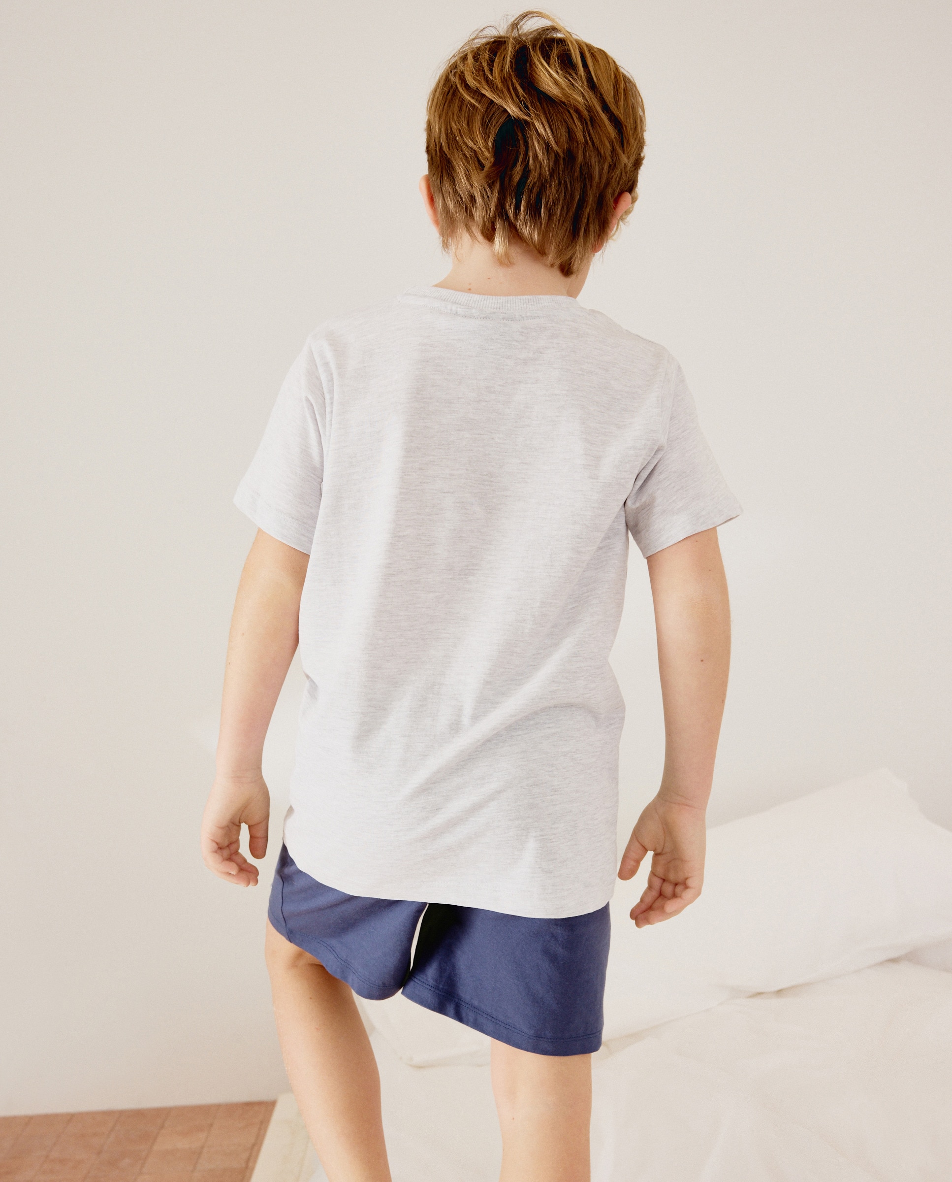 Pijama Curto Mario Bros Cinzento-3