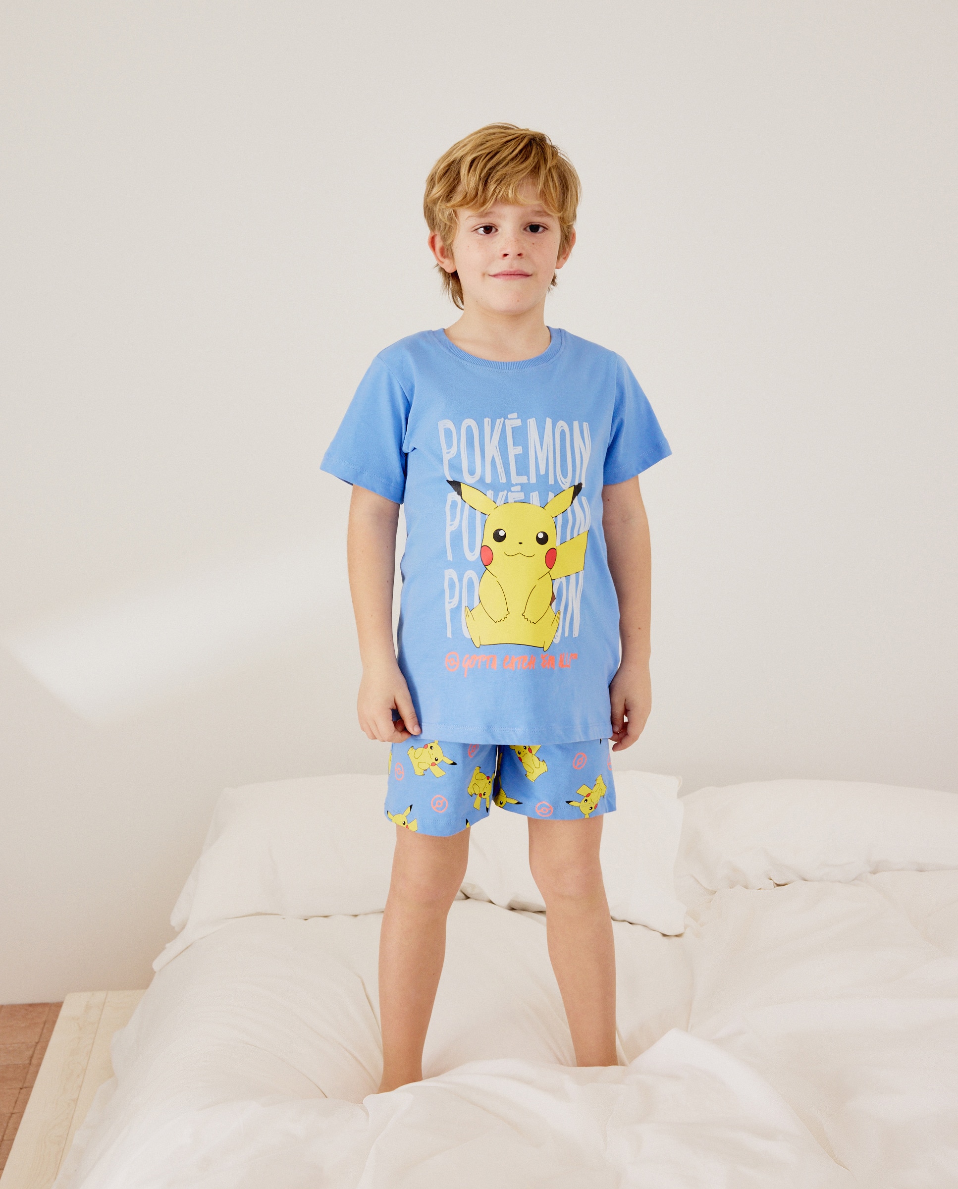 Pijama Curto Pokémon Azul-marinho-2