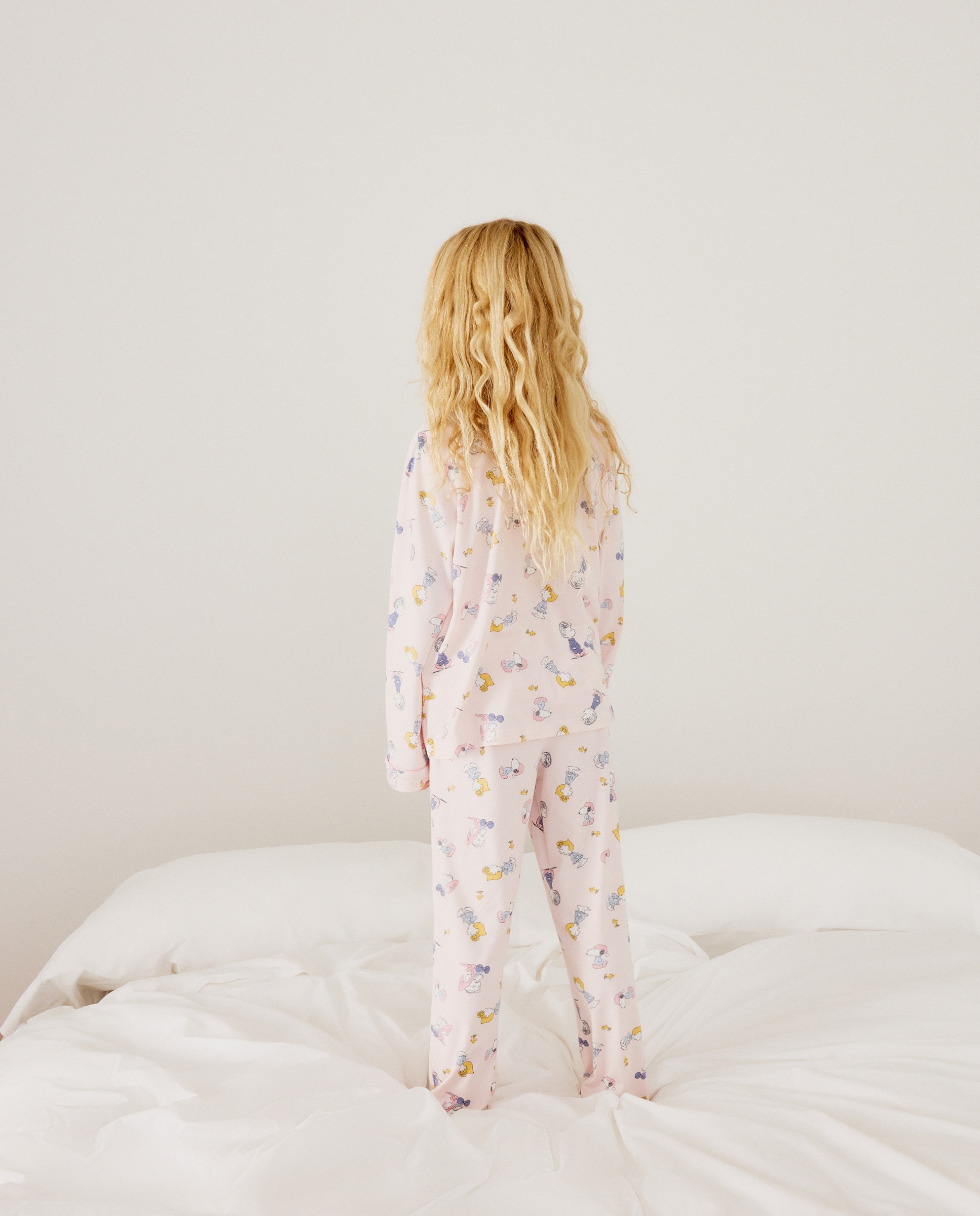 Pijama Abotoado Snoopy Rosa-3