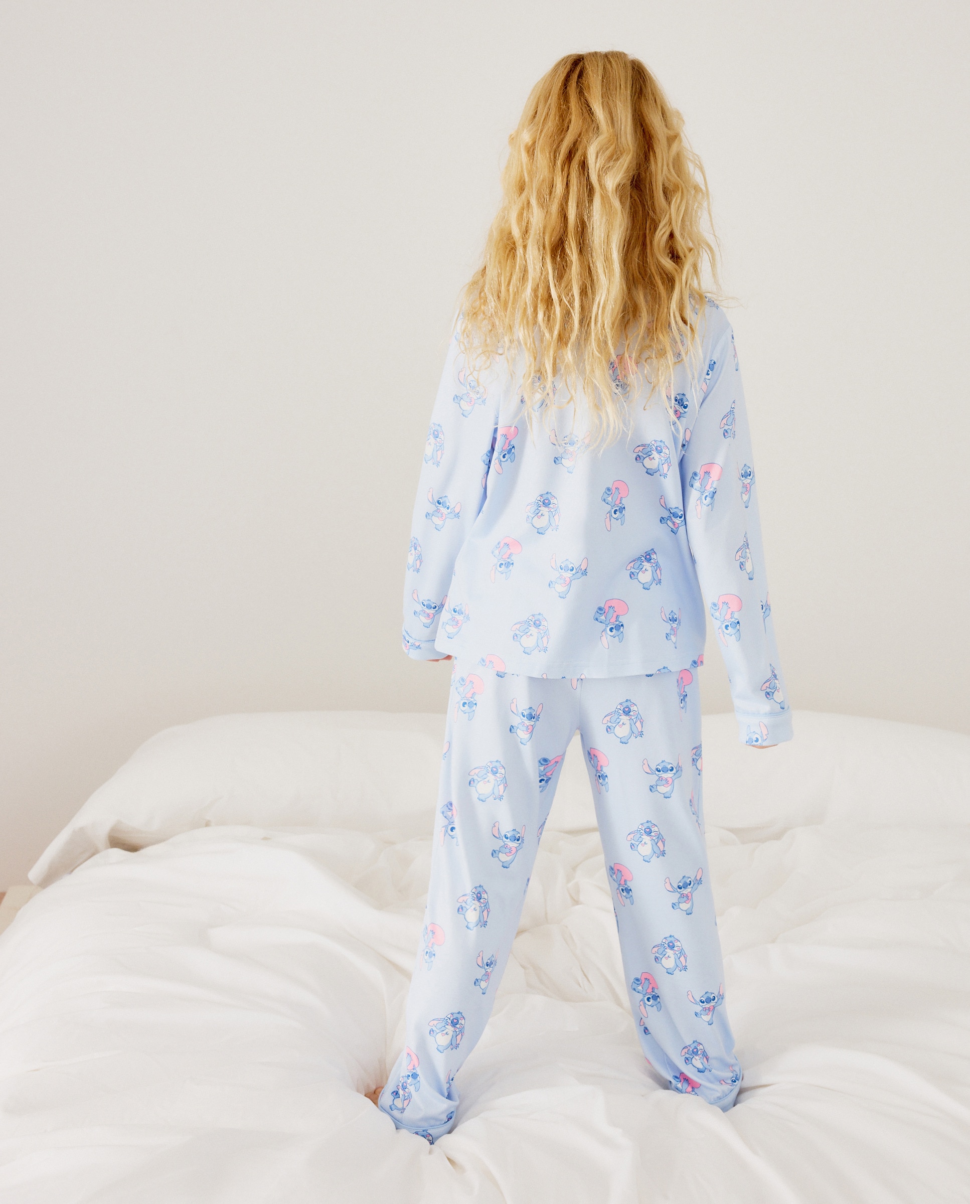 Pijama Abotoado Lilo & Stitch Azul-3