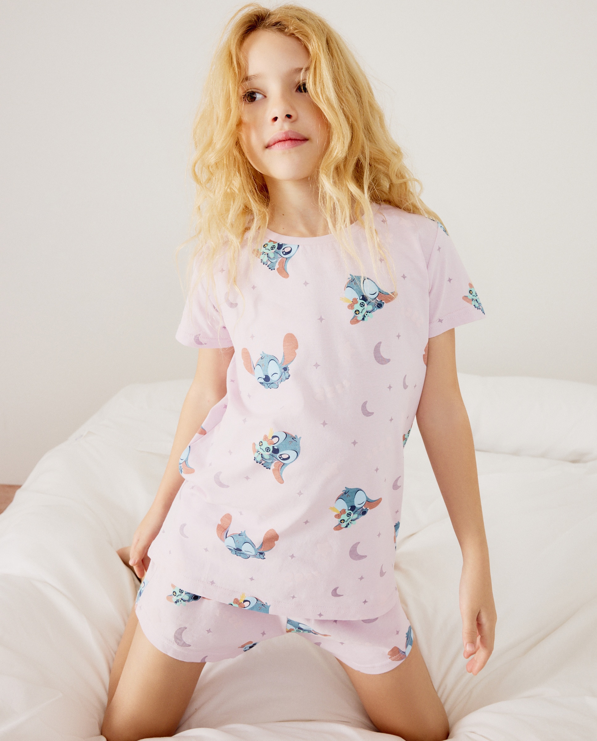 Imagem 0 de Pijama de Malha Curto Lilo & Stitch
