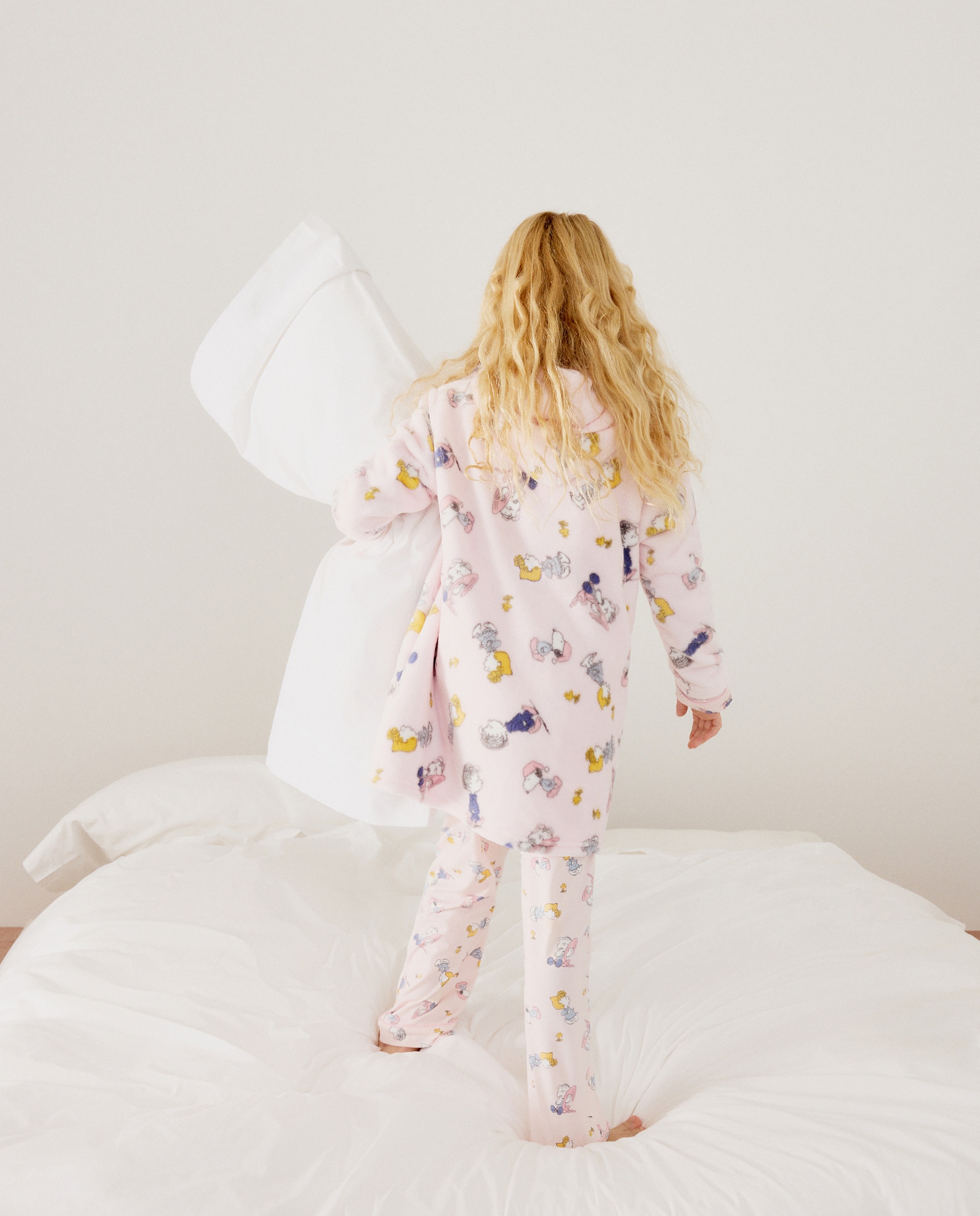 Robe Snoopy com Fecho de Correr Rosa-3