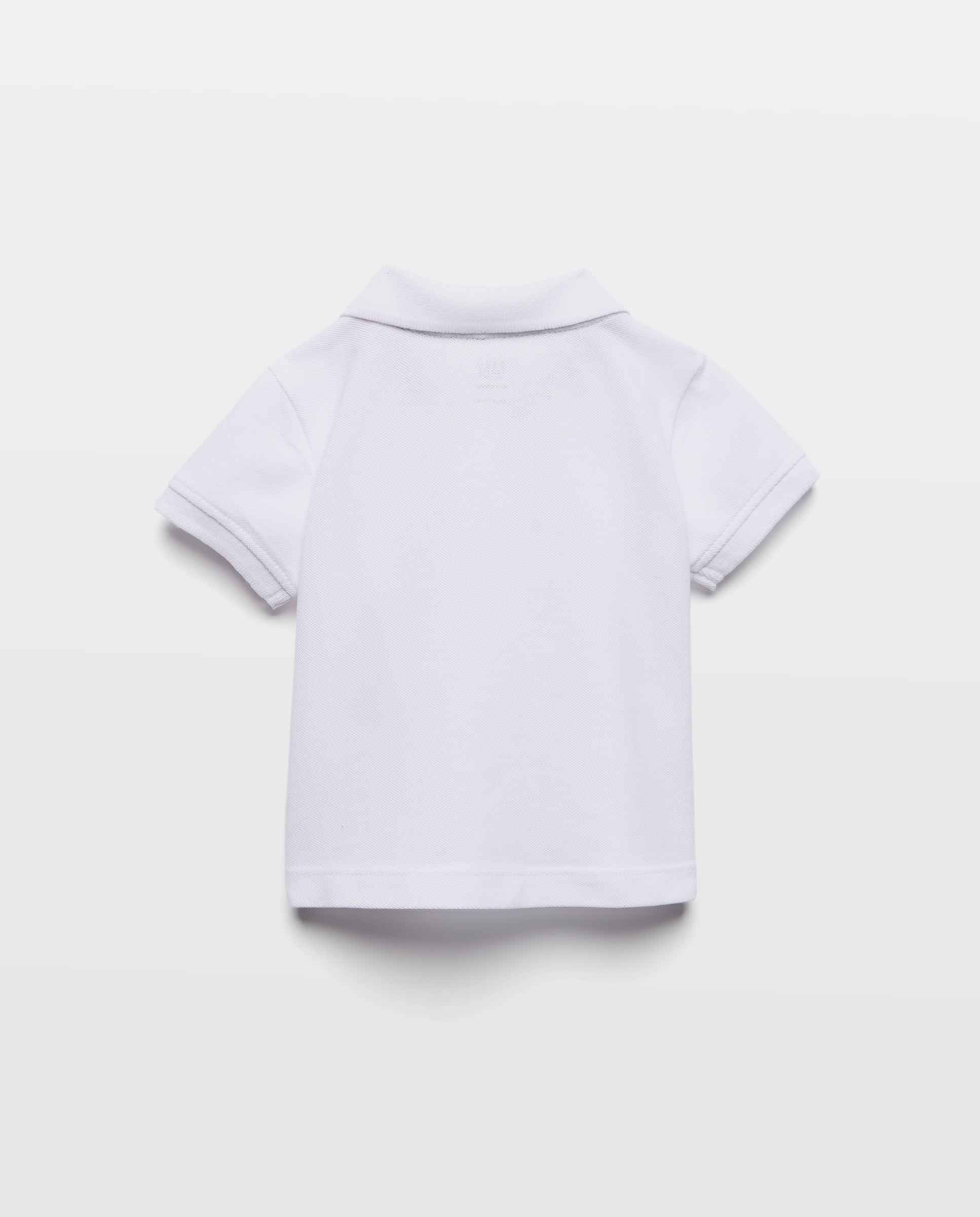 Polo Básico de Bebé com Manga Curta Branco-2