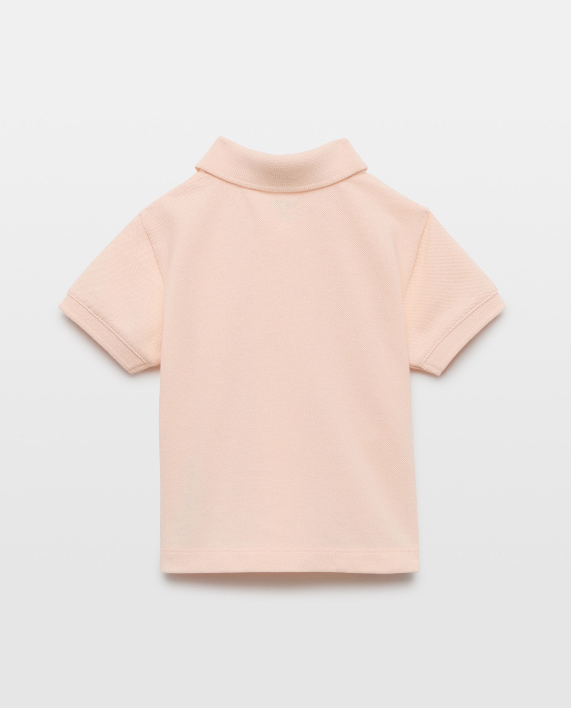 Polo de bebé piqué manga corta 650 Melocotón-2