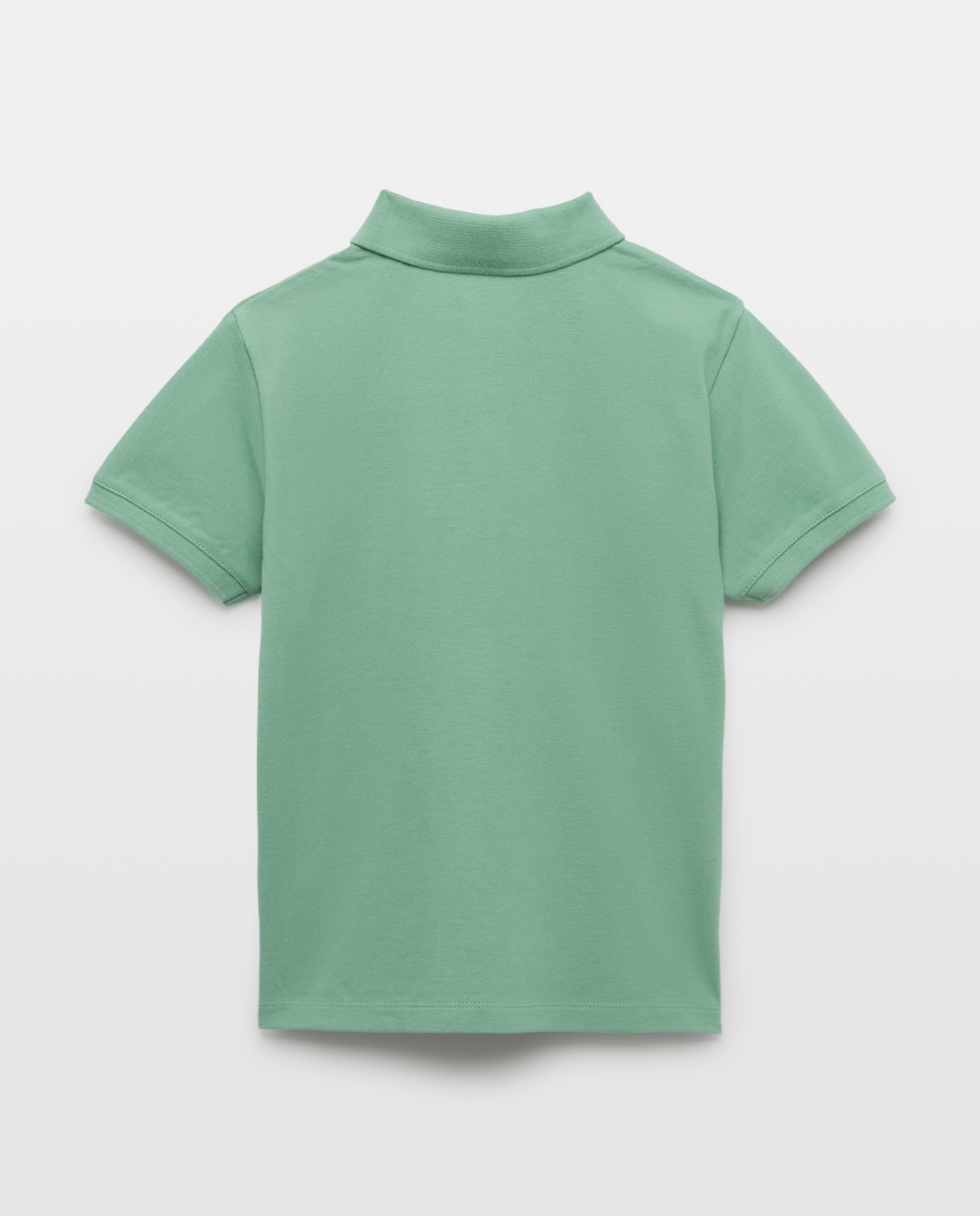 Polo de niño piqué manga corta 500 VERDE-2