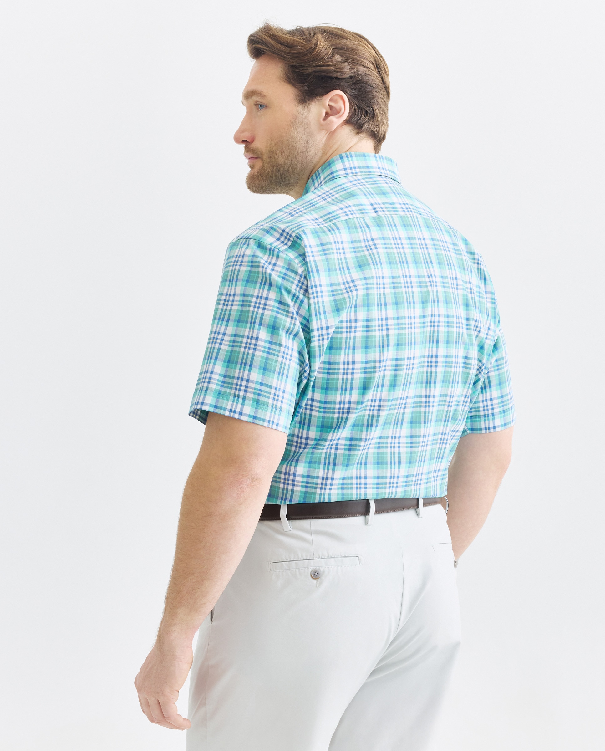 Camisa Non Iron Tamanhos Grandes Verde-3