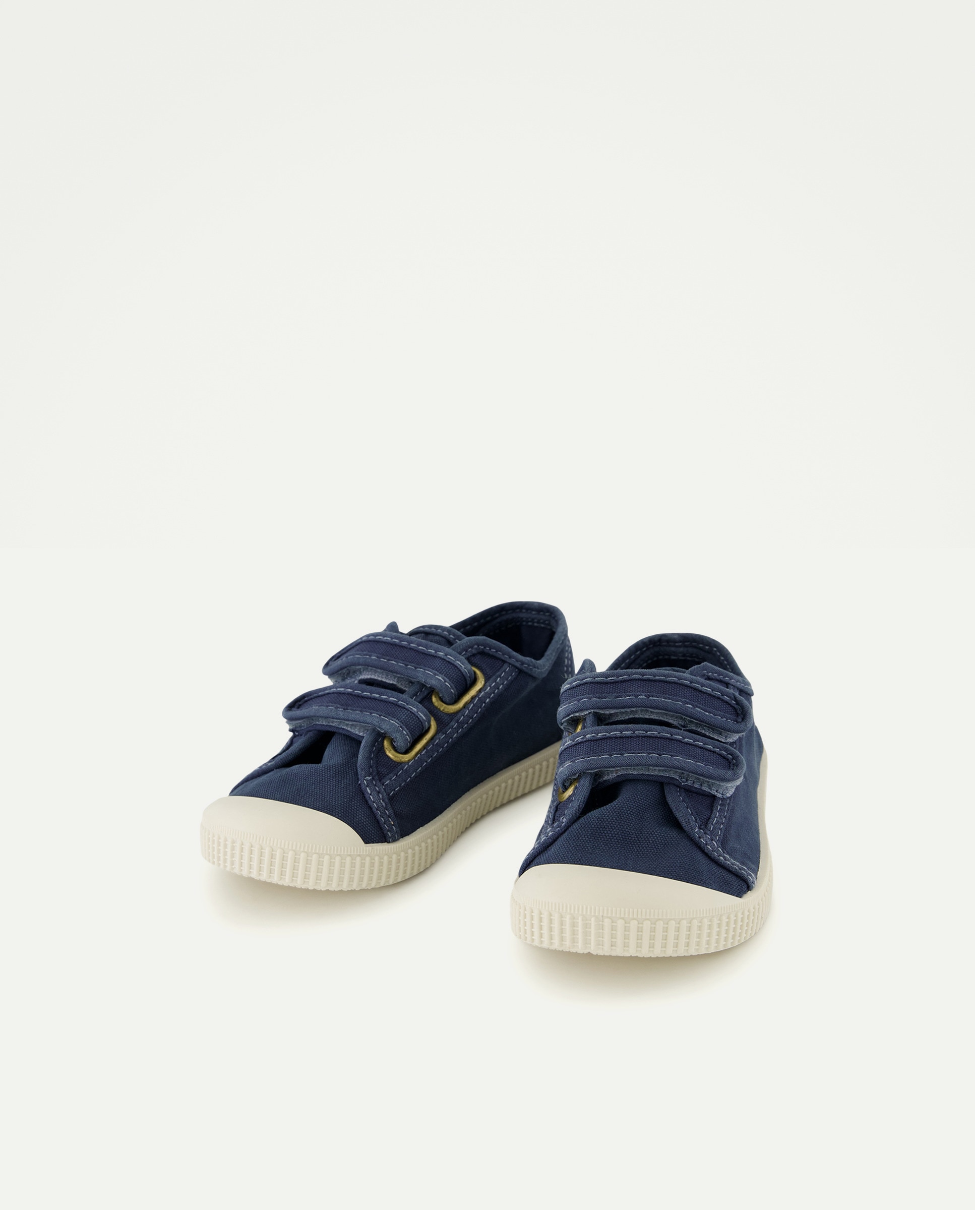 Lona bebés con velcro suela flexible Azul marino-2