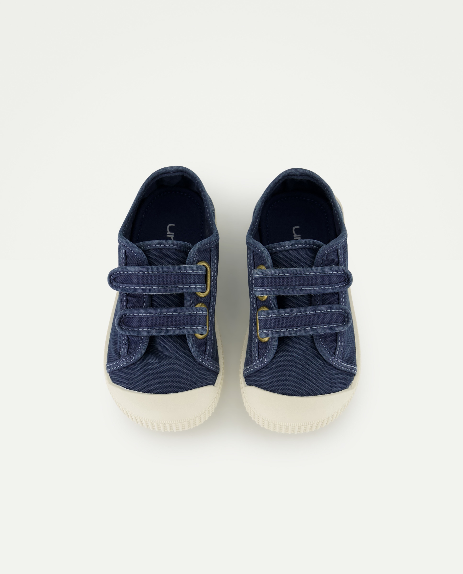 Lona bebés con velcro suela flexible Azul marino-4