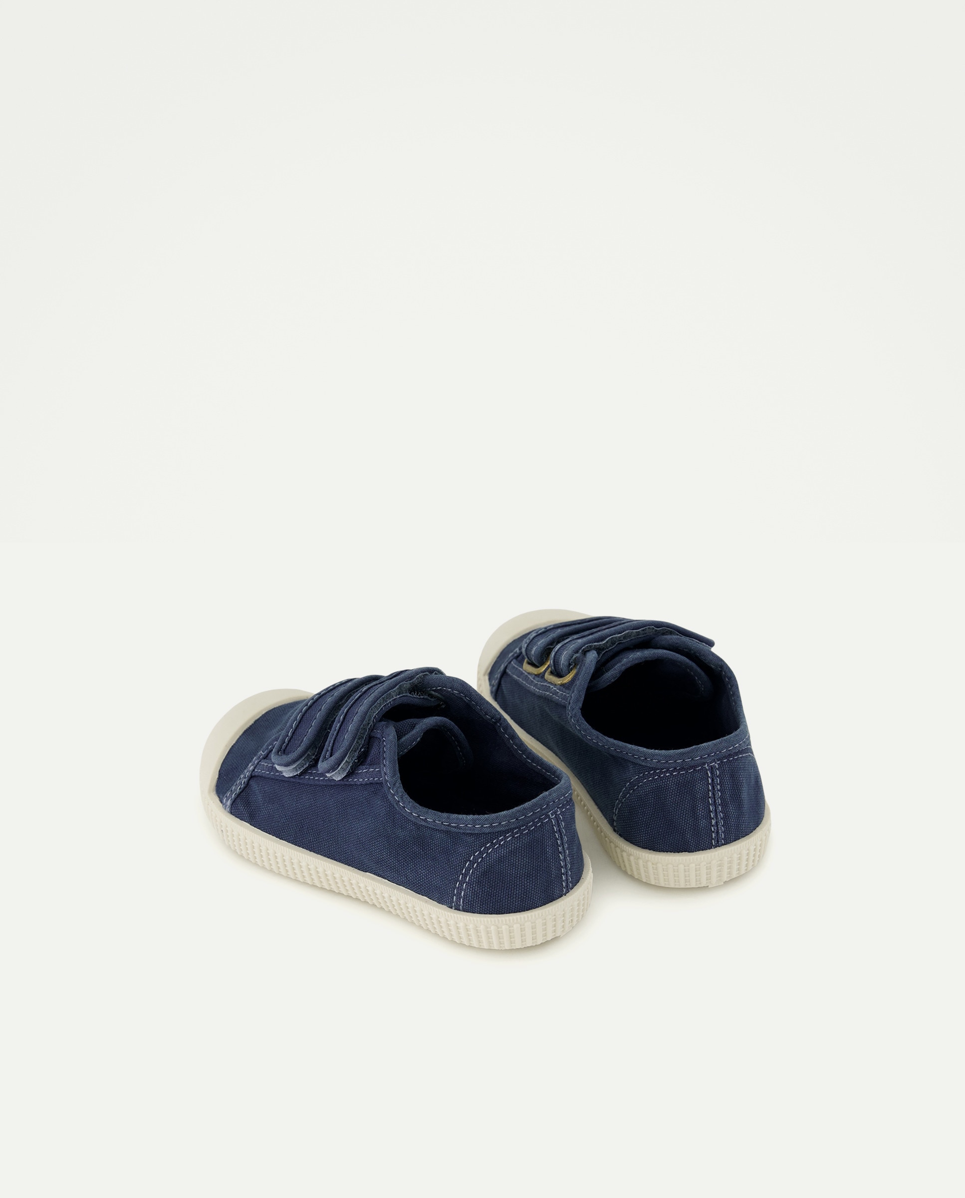 Lona bebés con velcro suela flexible Azul marino-3