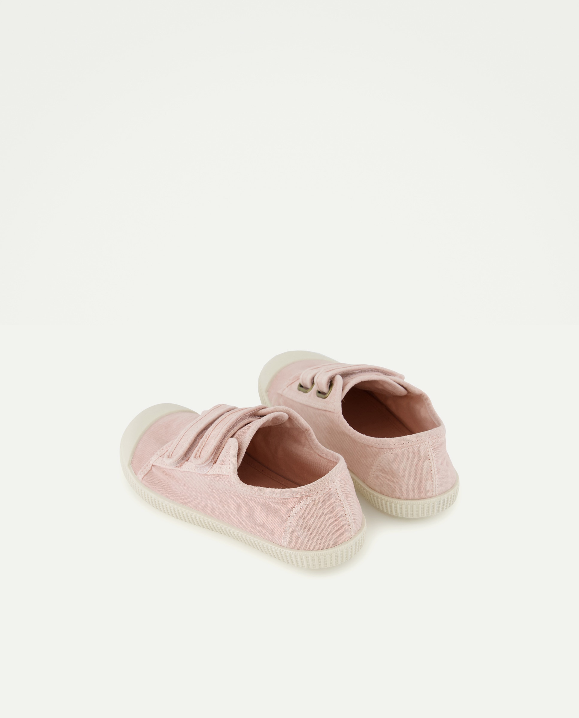 Lona infantil con velcro suela flexible 220 Rosa palo-3
