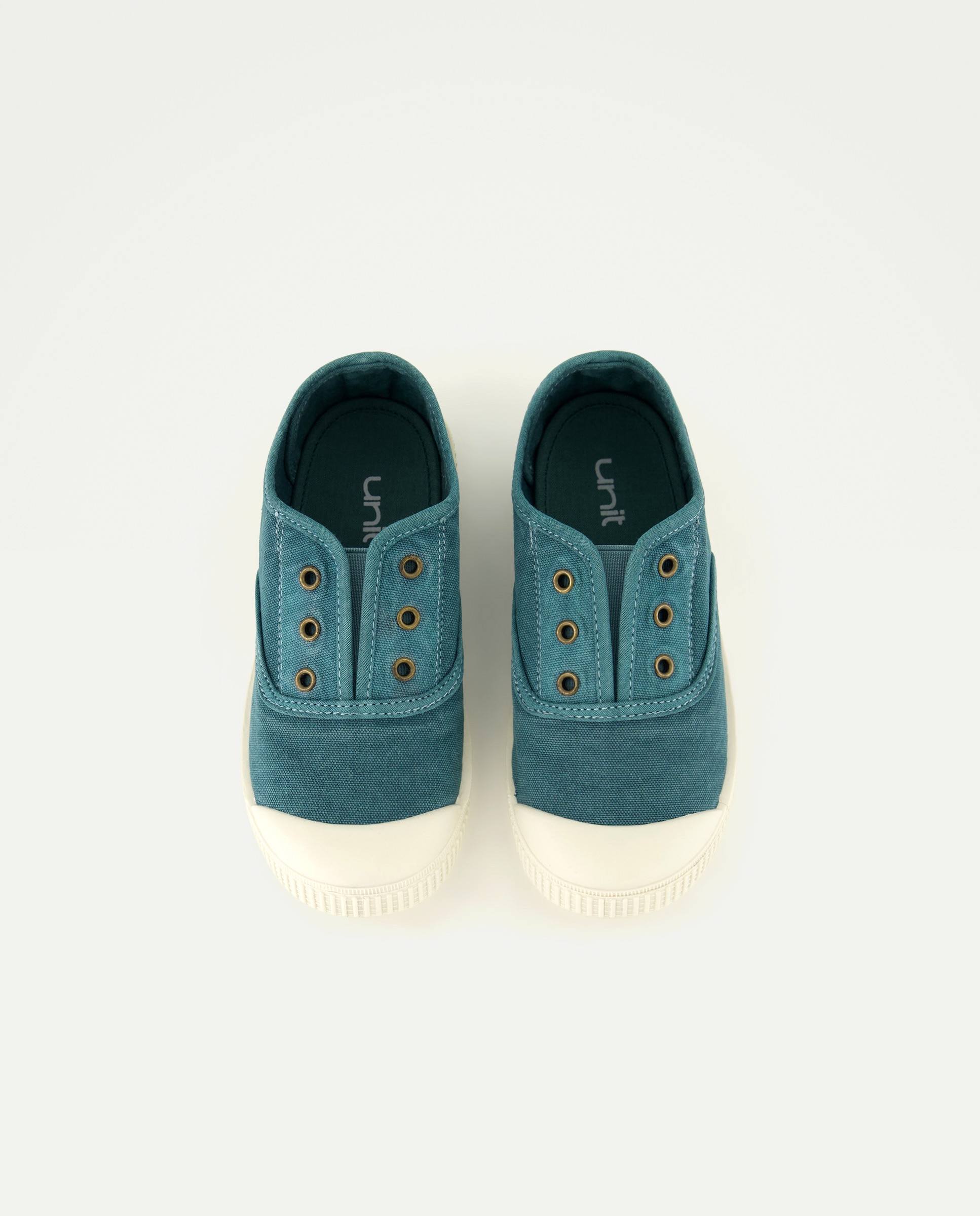 Lona infantil con puntera sin cordones 530 Verde oscuro-4