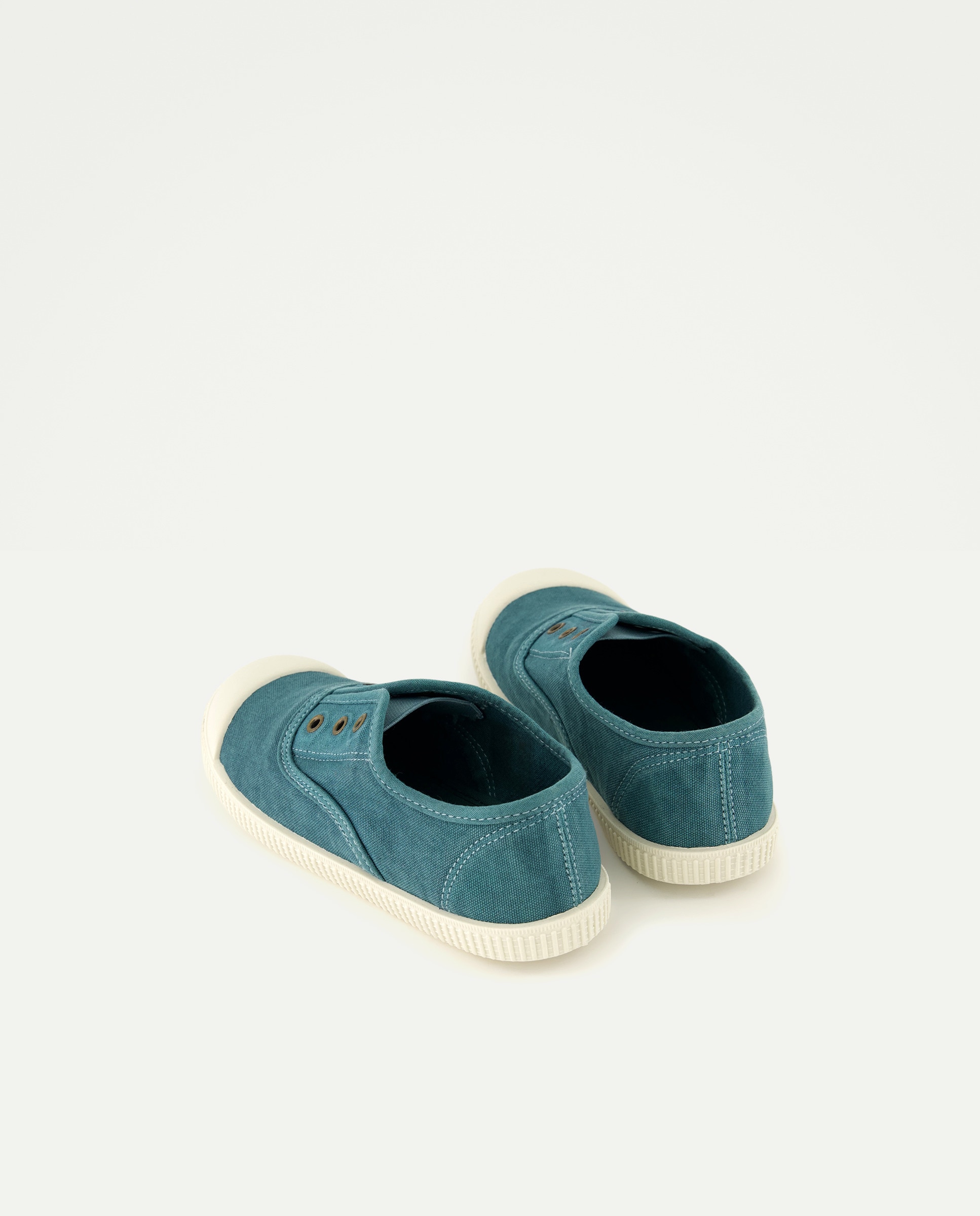 Lona infantil con puntera sin cordones 530 Verde oscuro-3