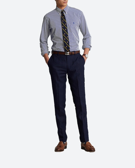 Imagen 0 de Pantalón de hombre de traje de lino Regular Fit
