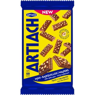 Bolachas Mini Wafers Avelã embalagem 110 g - Artiach