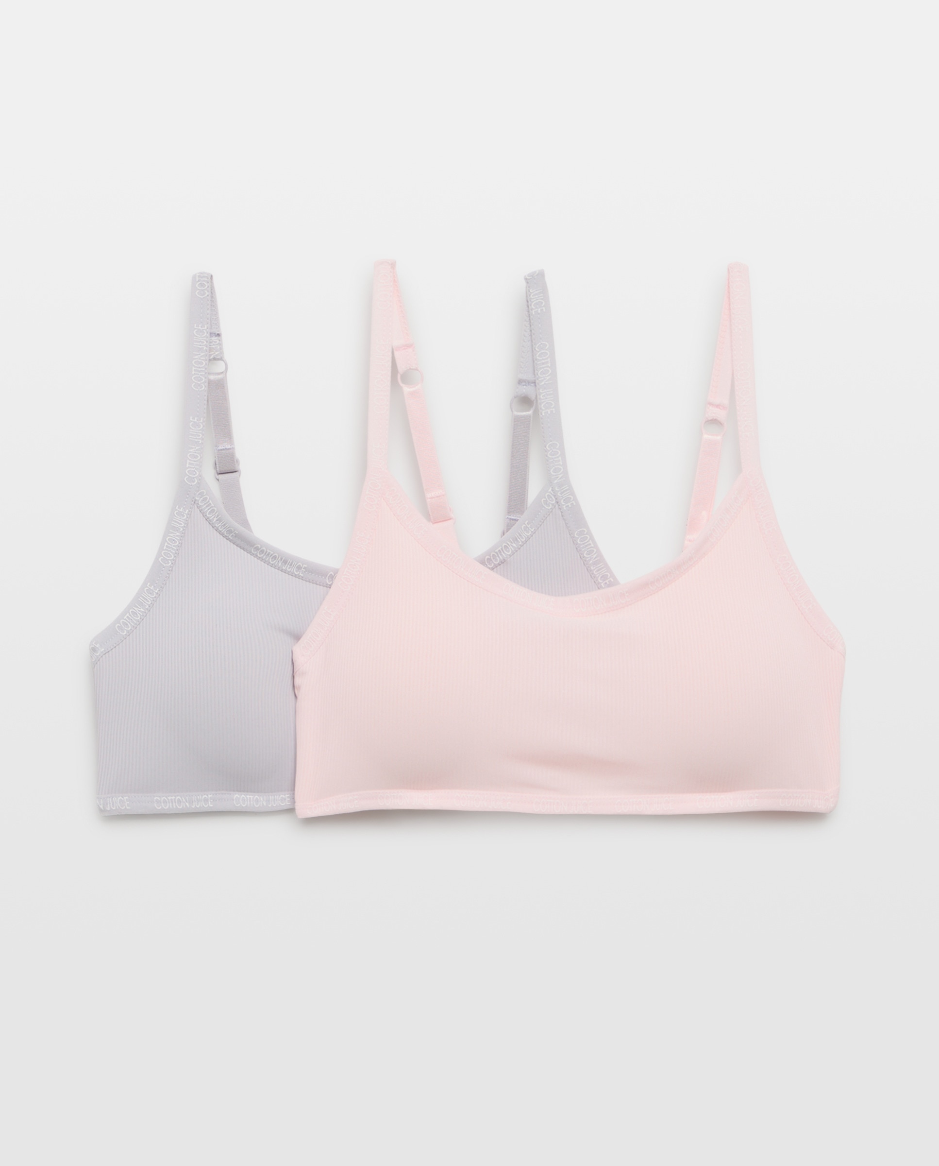 Pack de 2 Tops Lisos Canelados Cotton Juice Multicolor-1