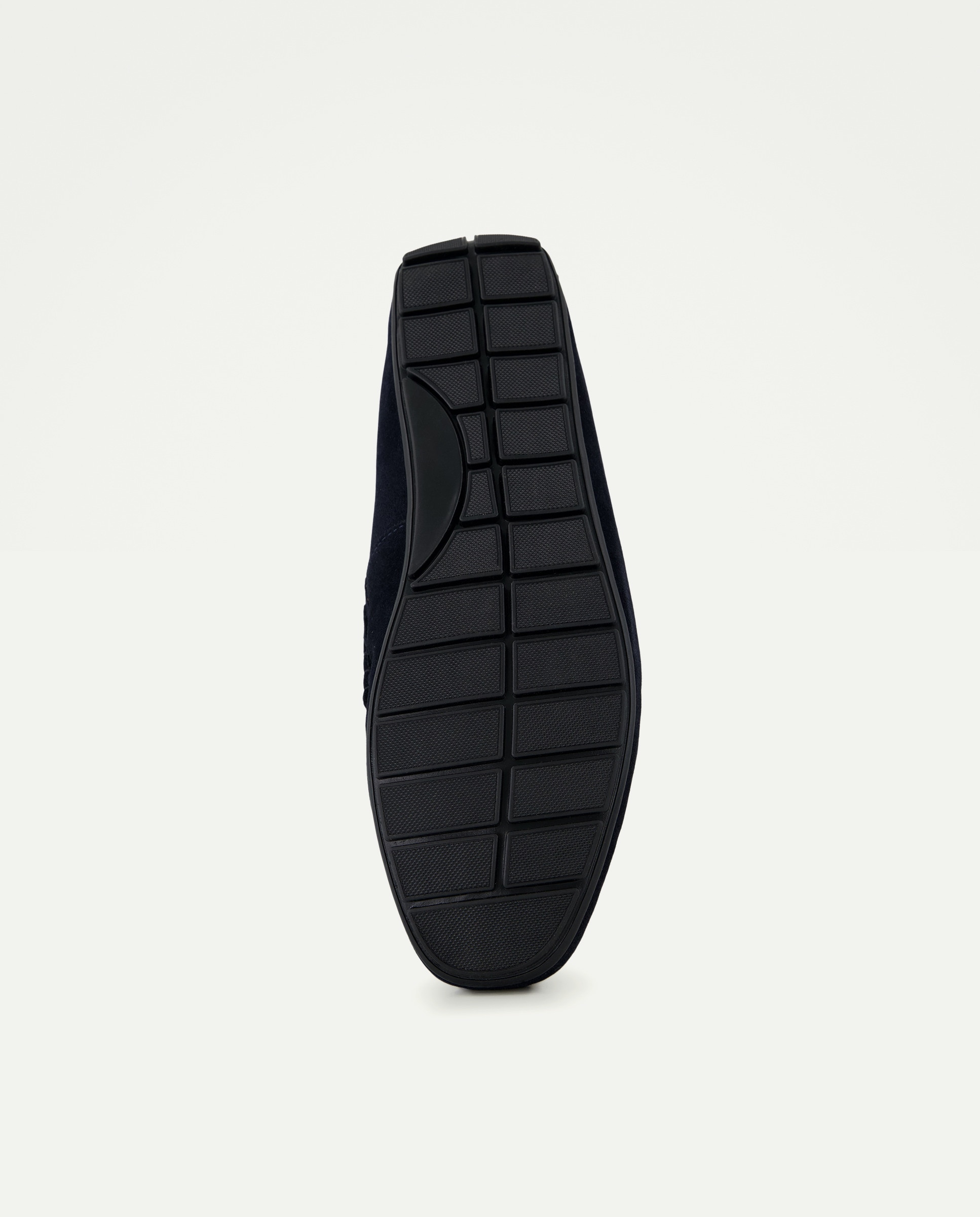 Mocasín de hombre de serraje con piso de goma Azul marino-6