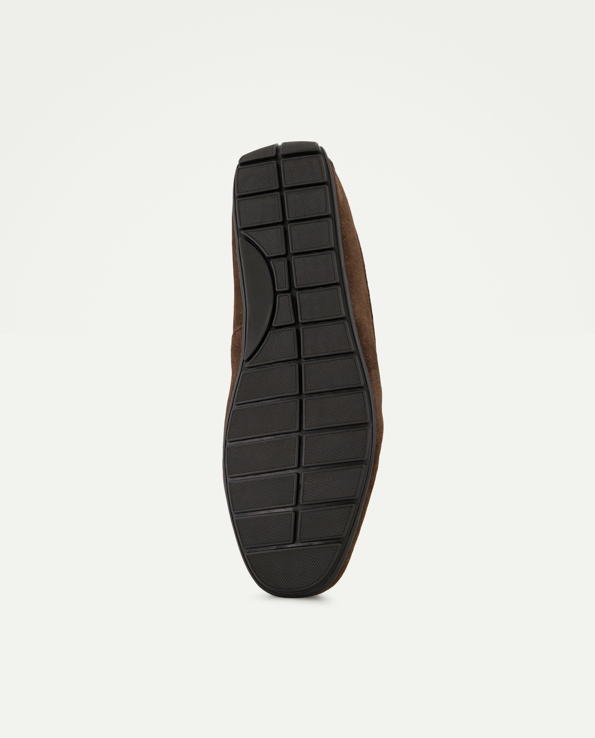 Mocasín antifaz de hombre de serraje con piso de goma Marrón-6