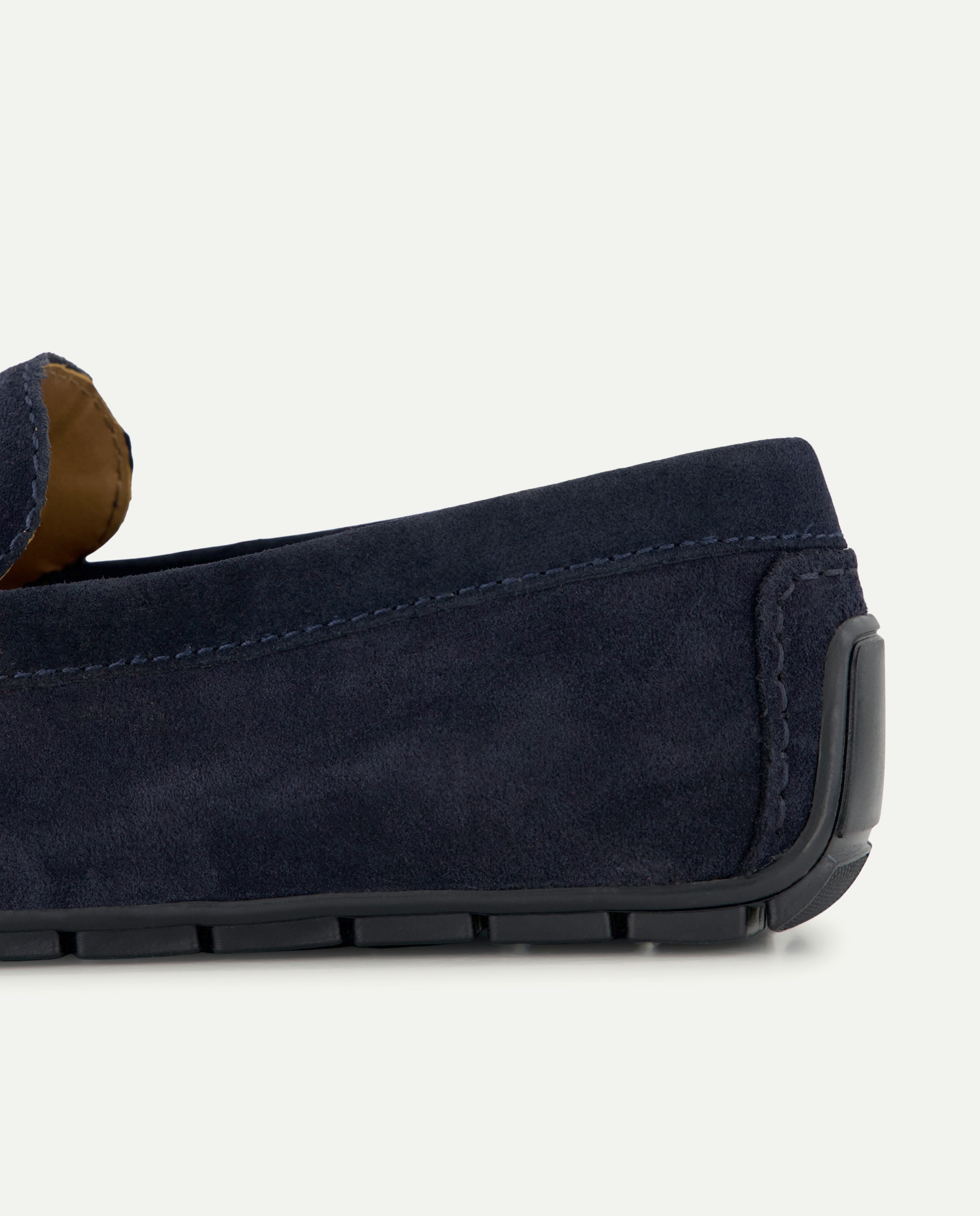 Mocasín borlas de hombre de serraje con piso de goma Azul marino-5