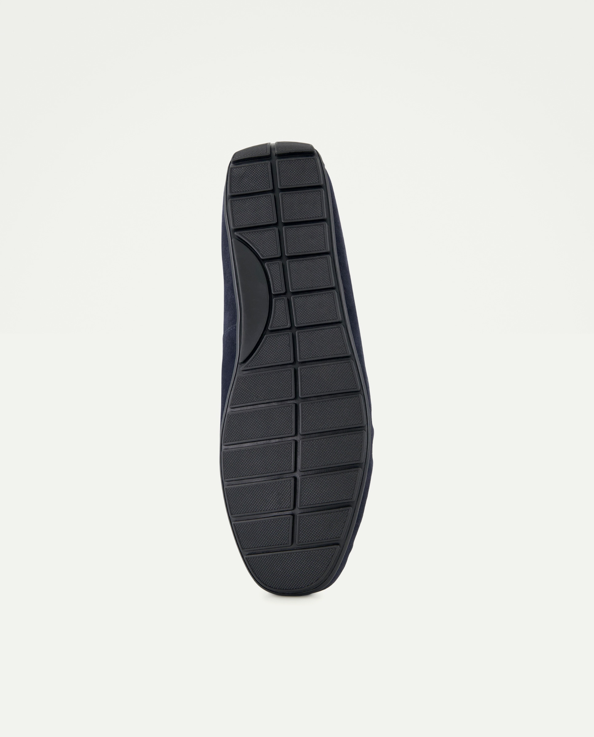 Mocasín borlas de hombre de serraje con piso de goma Azul marino-6