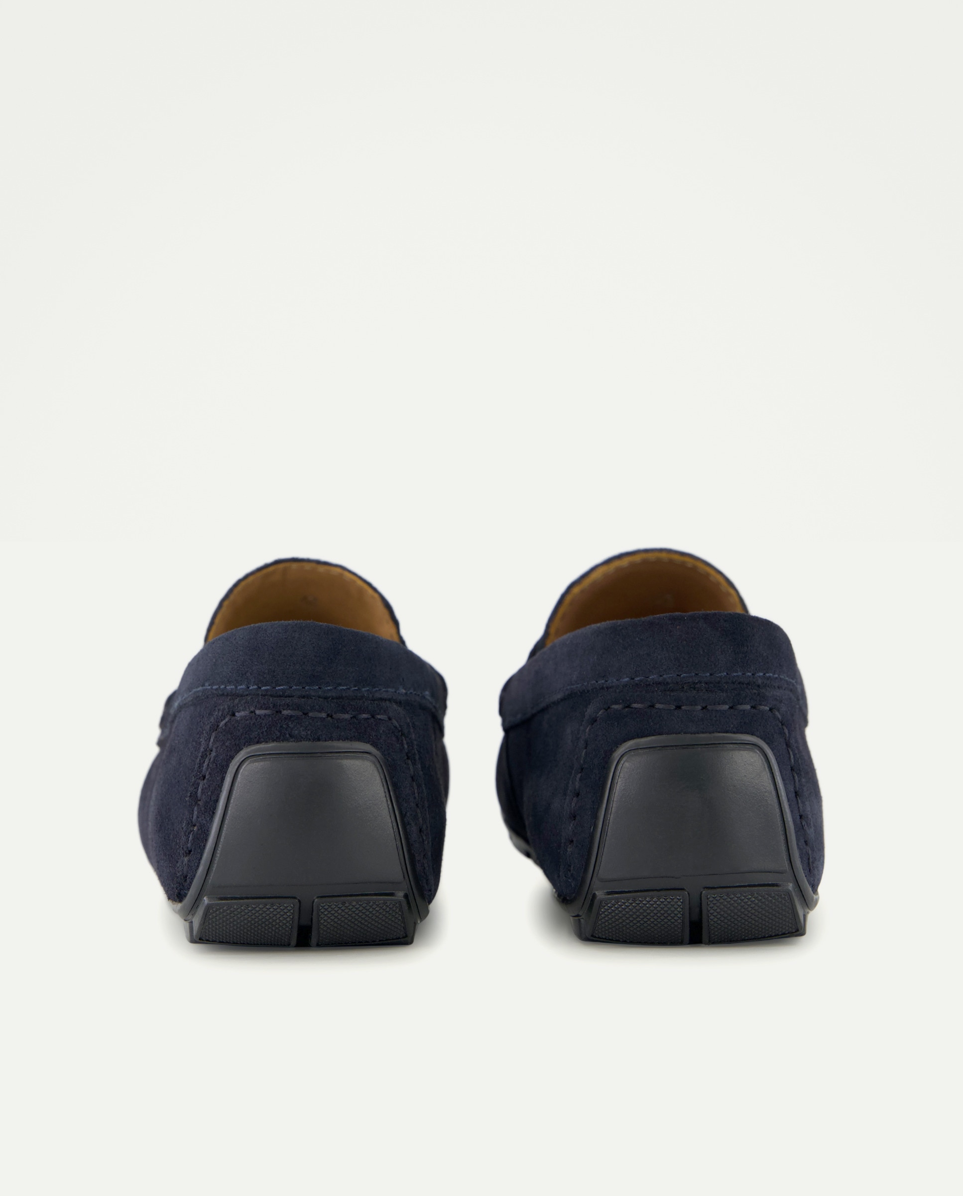 Mocasín borlas de hombre de serraje con piso de goma Azul marino-3